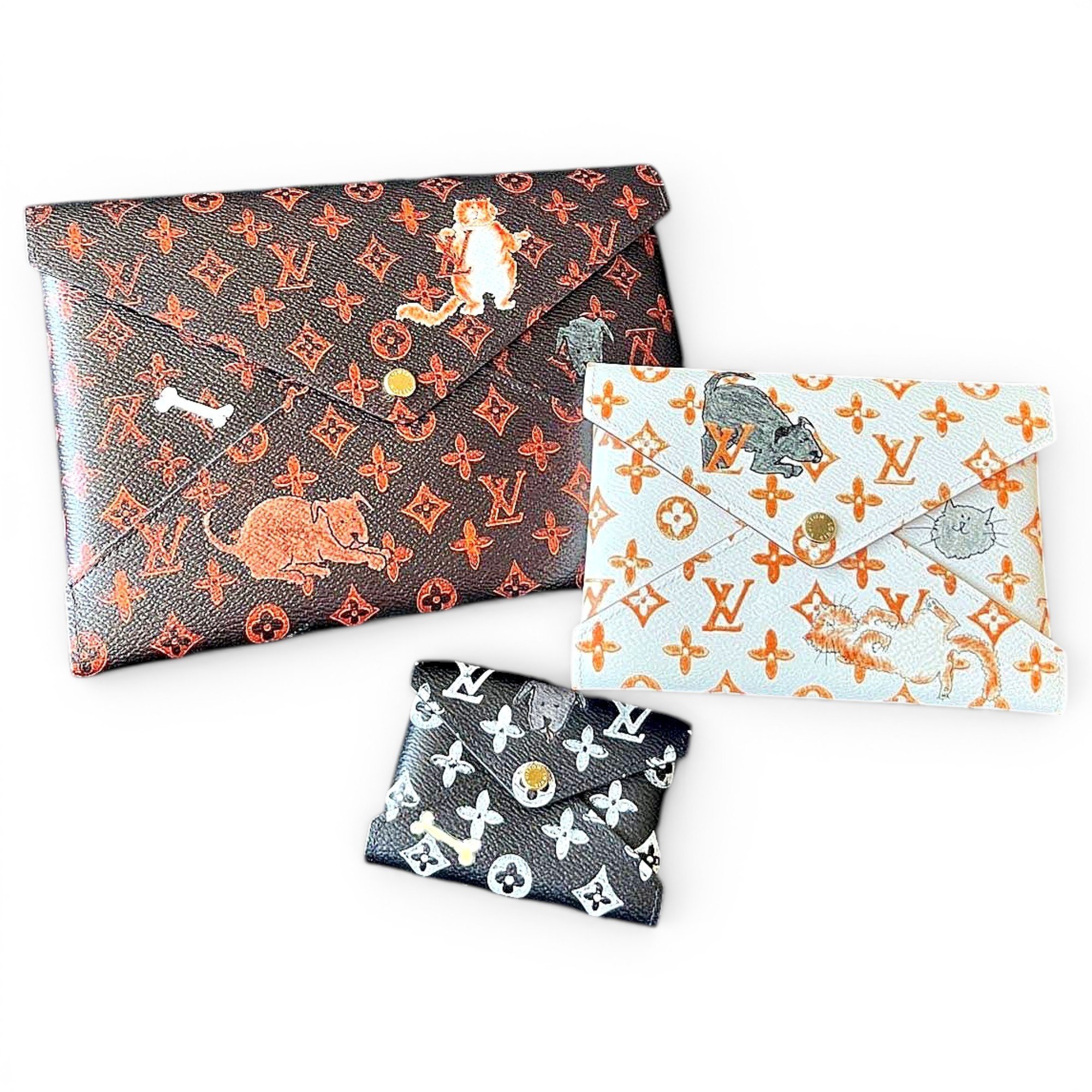 Kirigami leather clutch bag