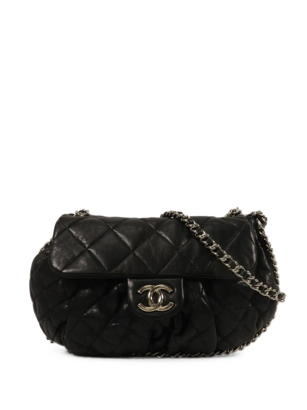 CC turn-lock chain shoulder bag