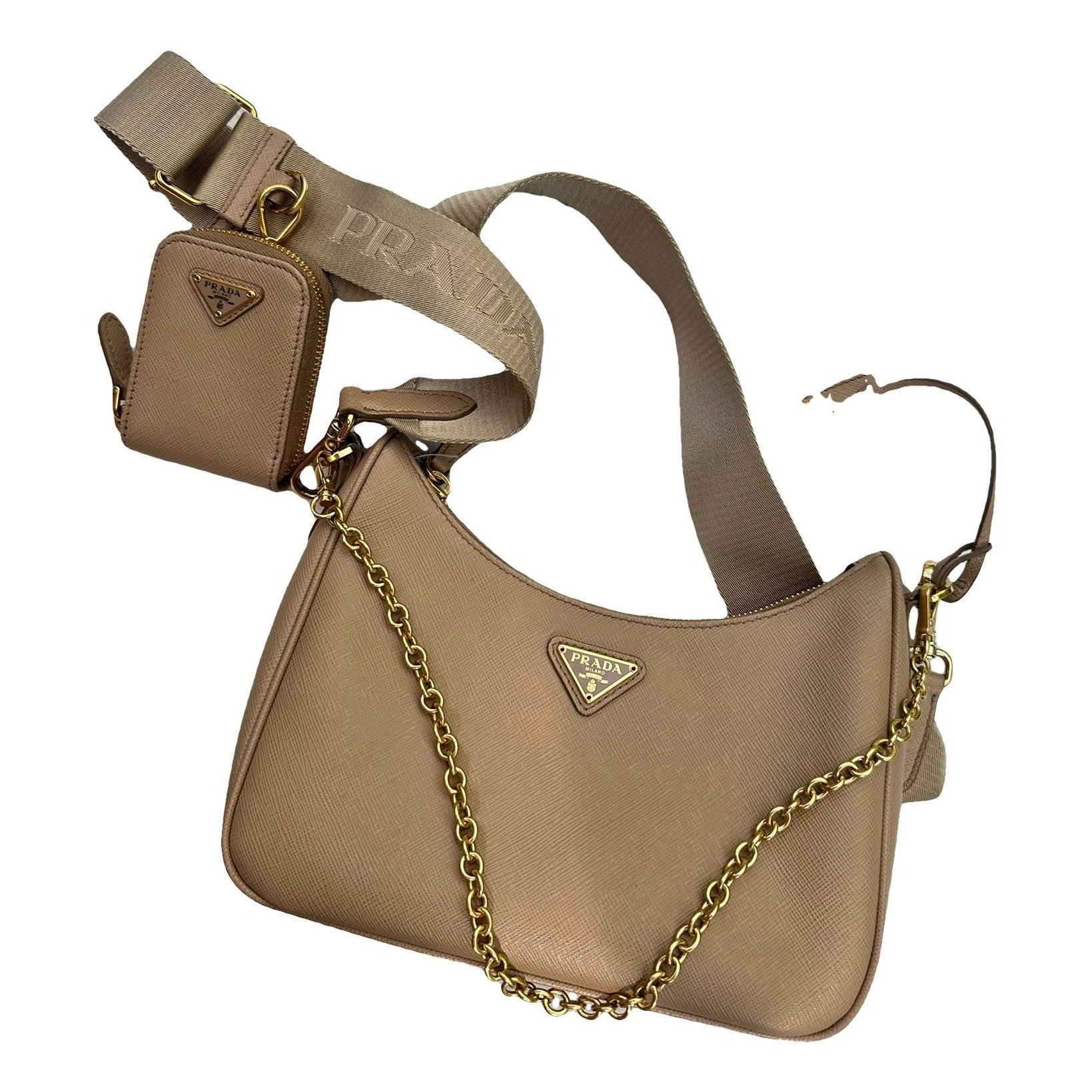 Re-edition leather clutch bag