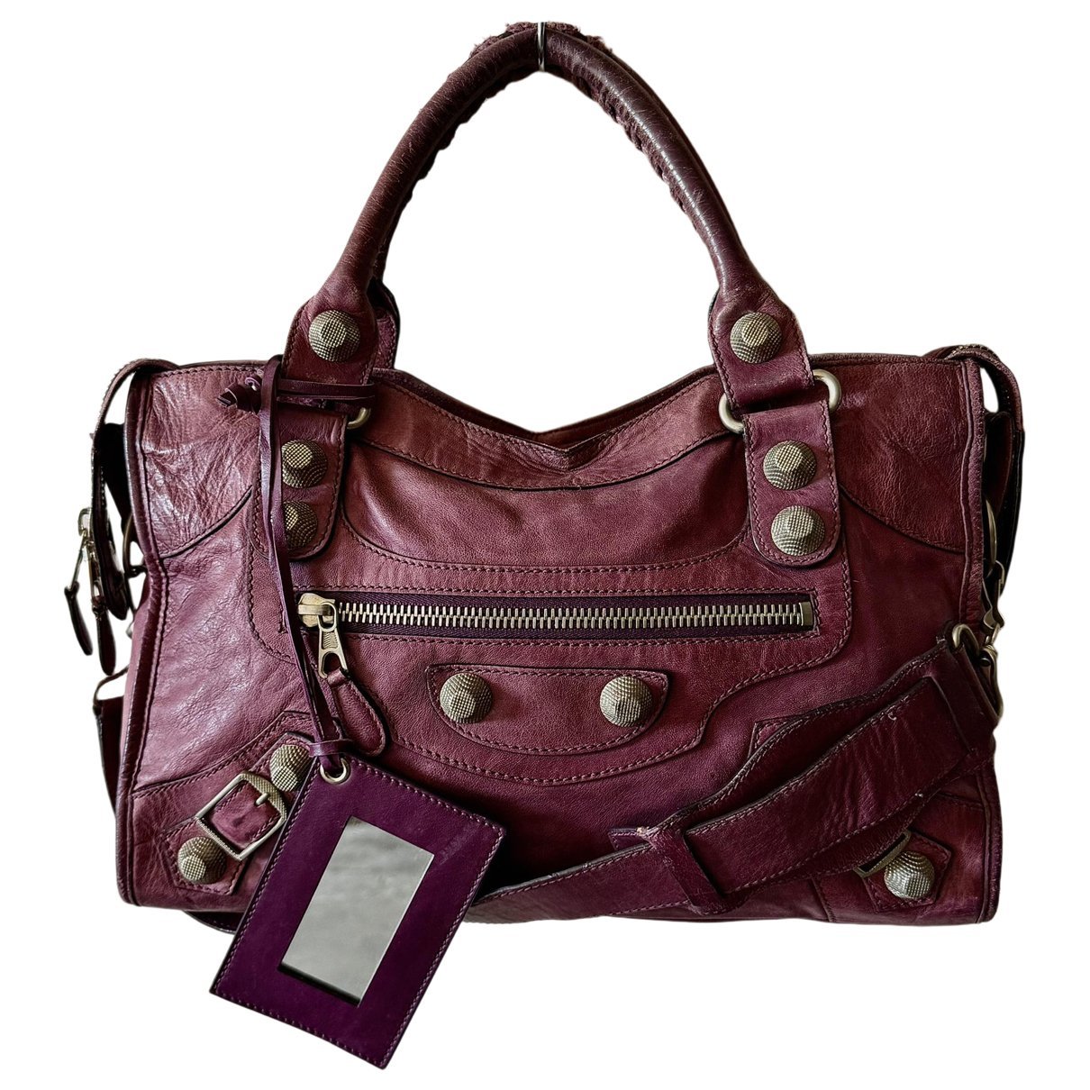 City leather handbag