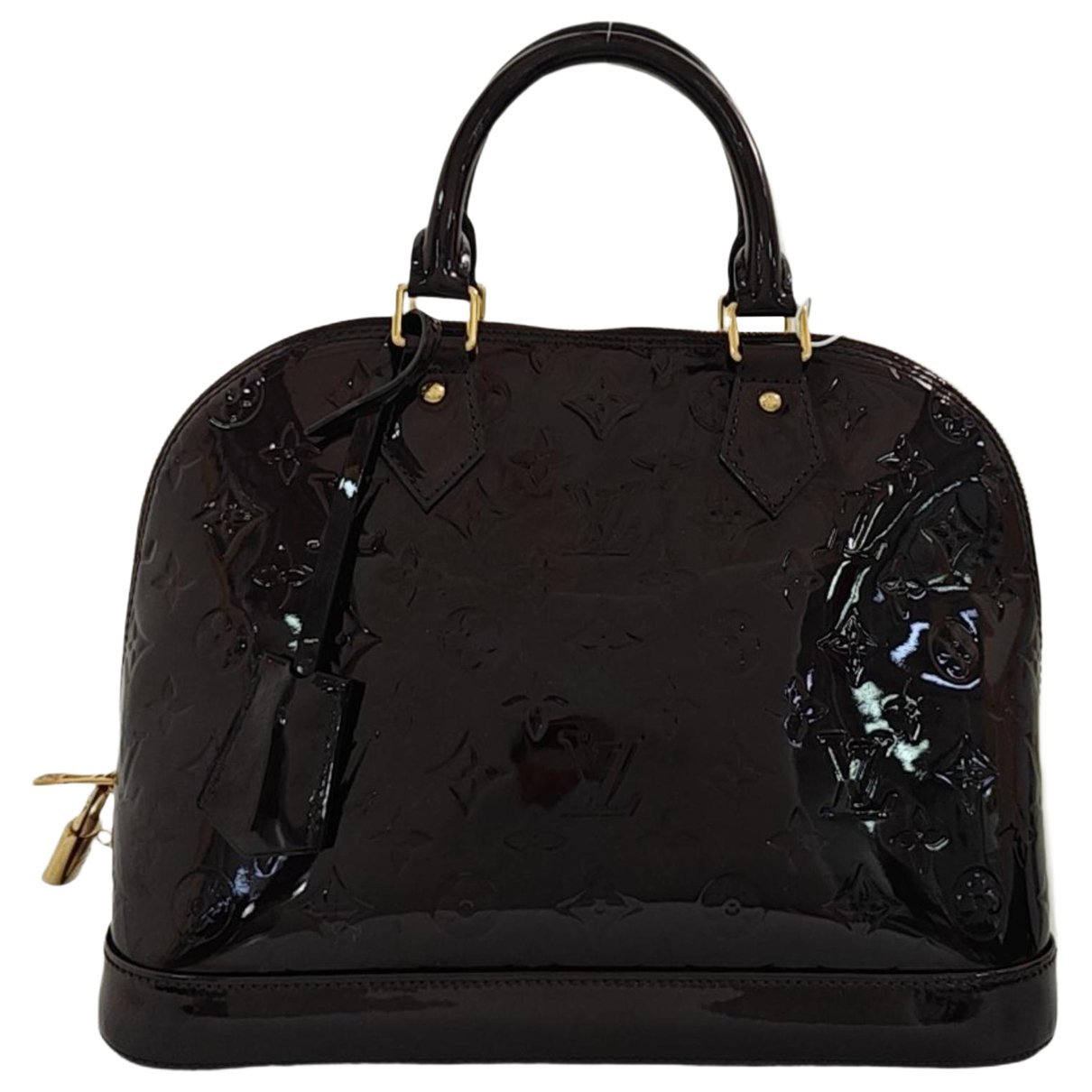 Louis Vuitton Alma patent leather handbag