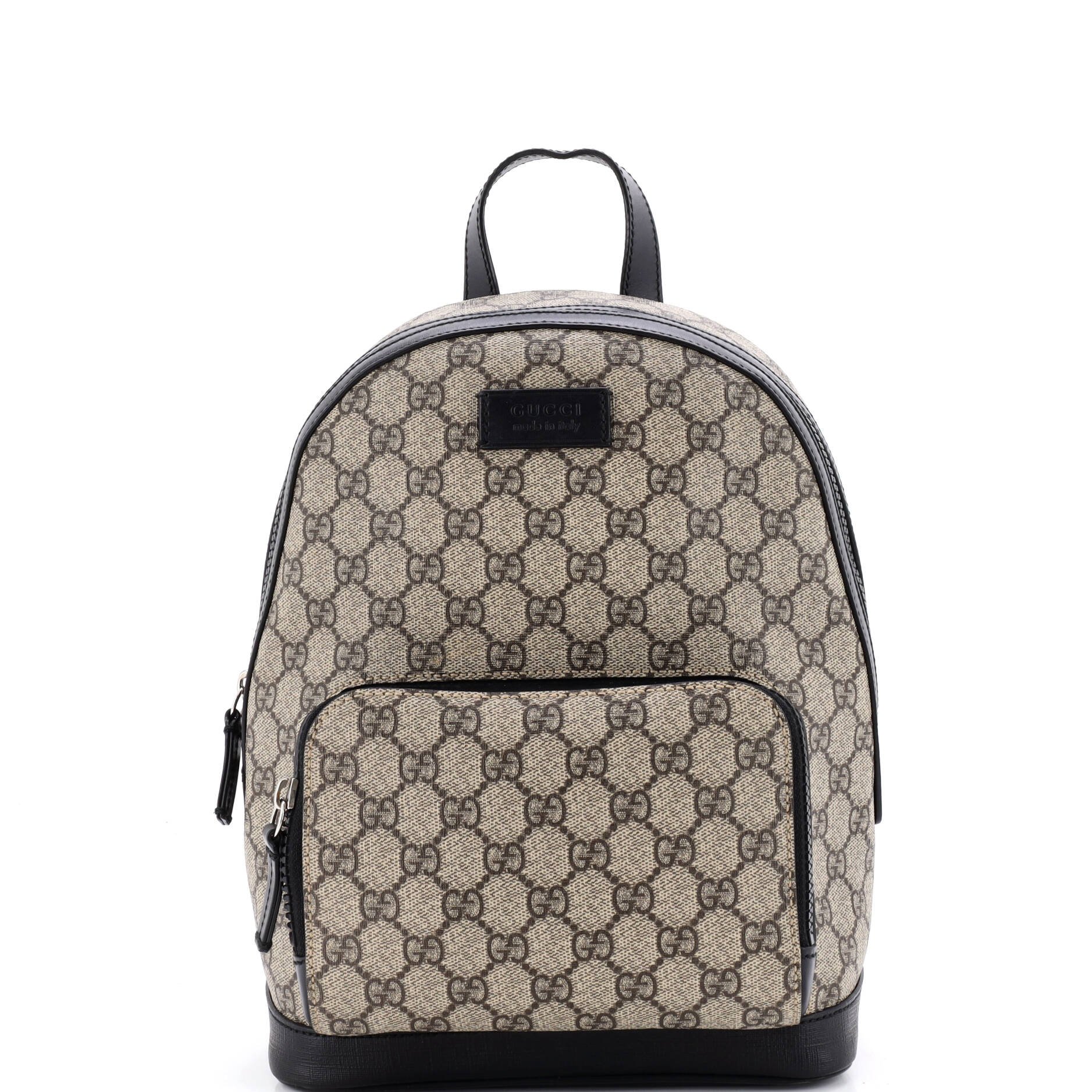 Zip Pocket Backpack GG Coated Canvas Small