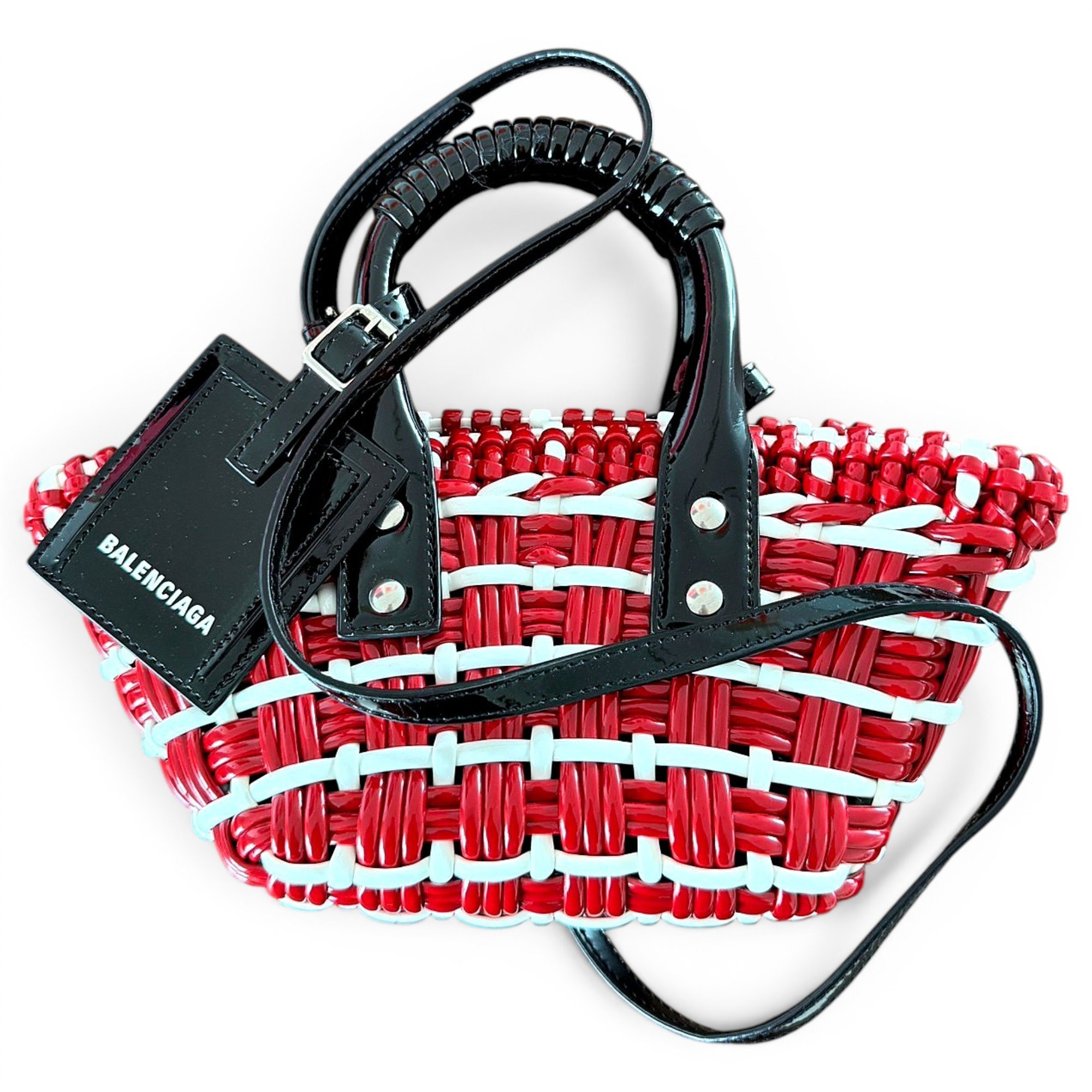 Bistro Panier patent leather tote