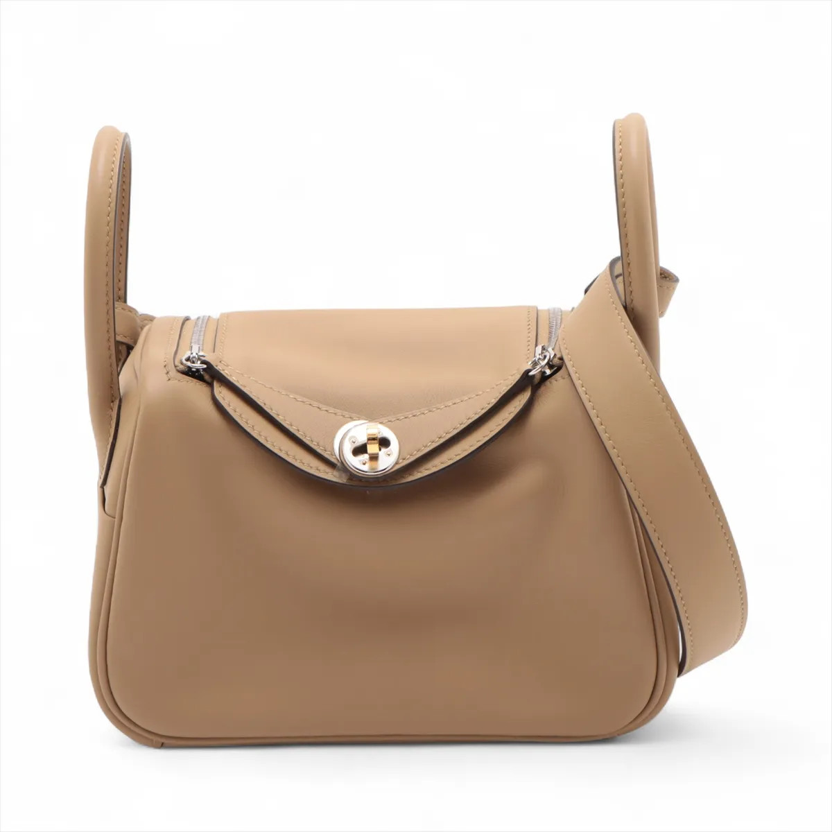 Hermès Lindy mini 20 Veau Swift Poussiere Electrum hardware