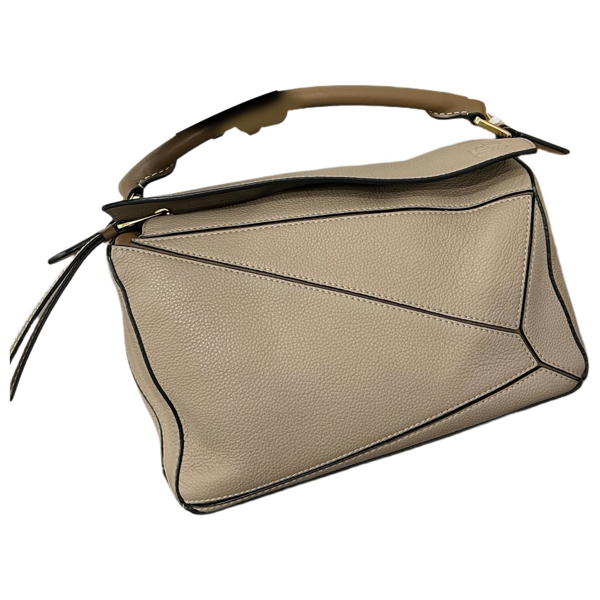 Puzzle leather handbag
