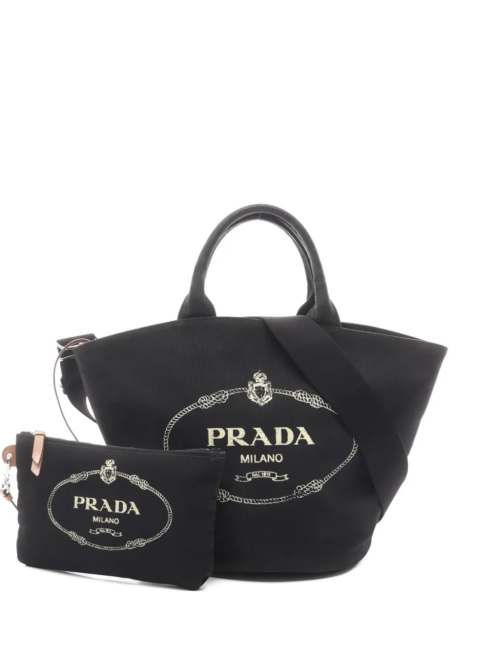2000s canvas 2way handbag