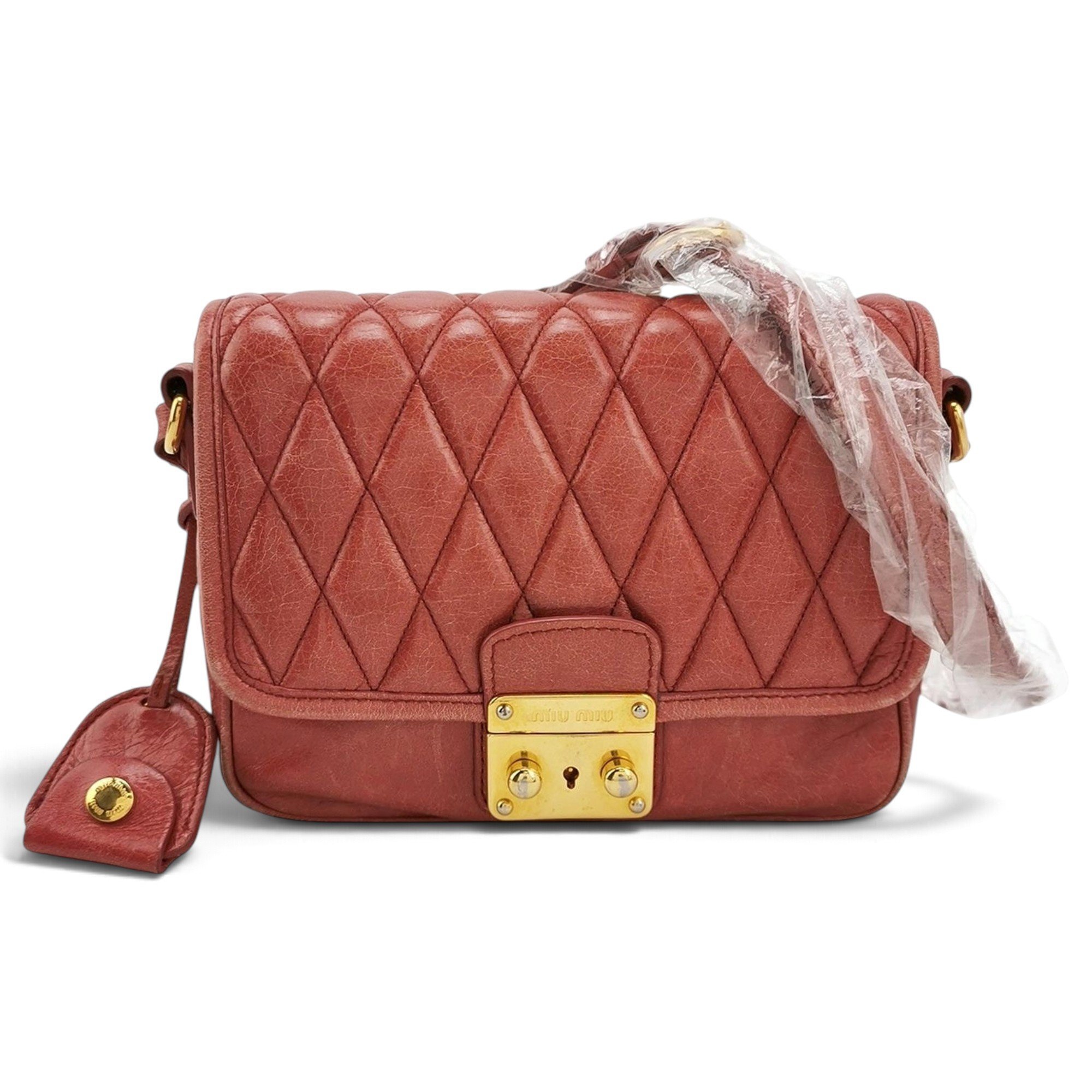 Miu Logo leather handbag