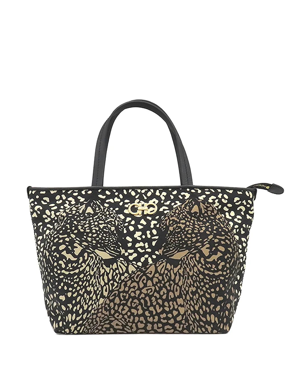 1990-2020 Nylon Leopard Print Double Gancini tote bag