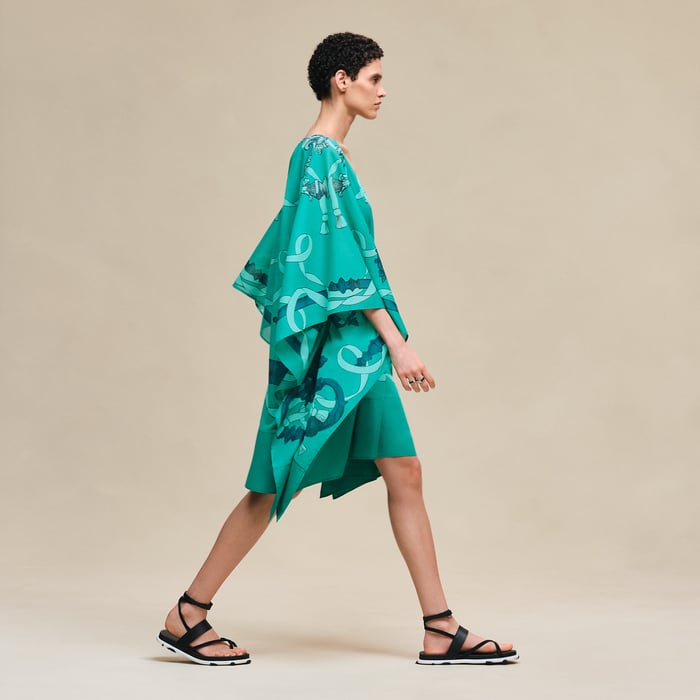 Vert Tourmaline "Ferronnerie Remix" Beach Caftan