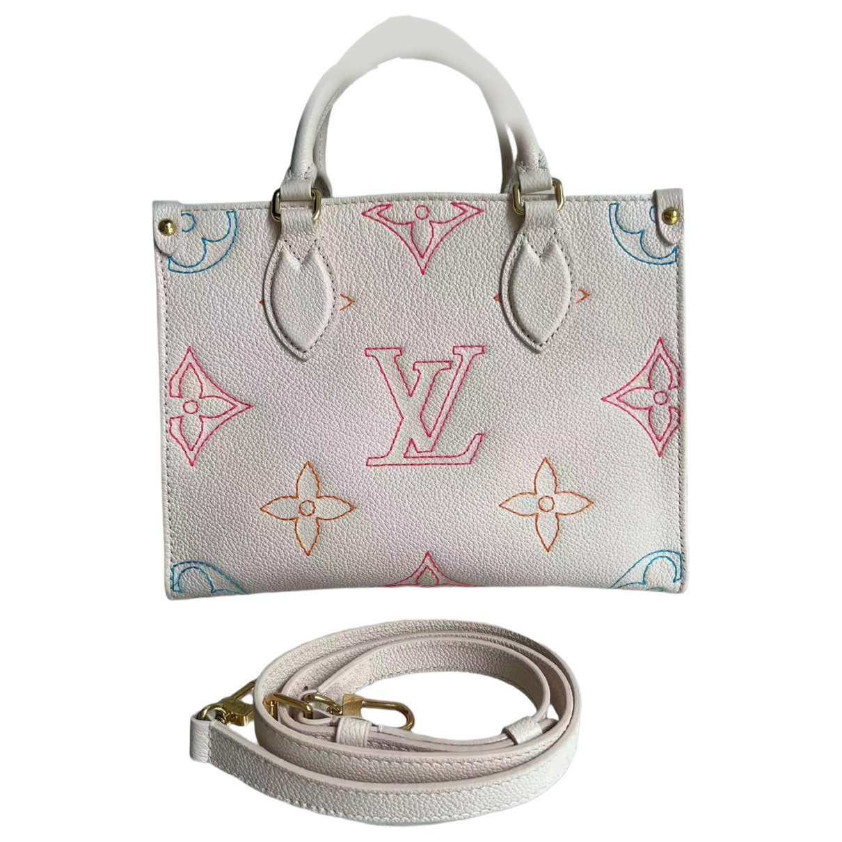 Louis Vuitton On My Side leather tote