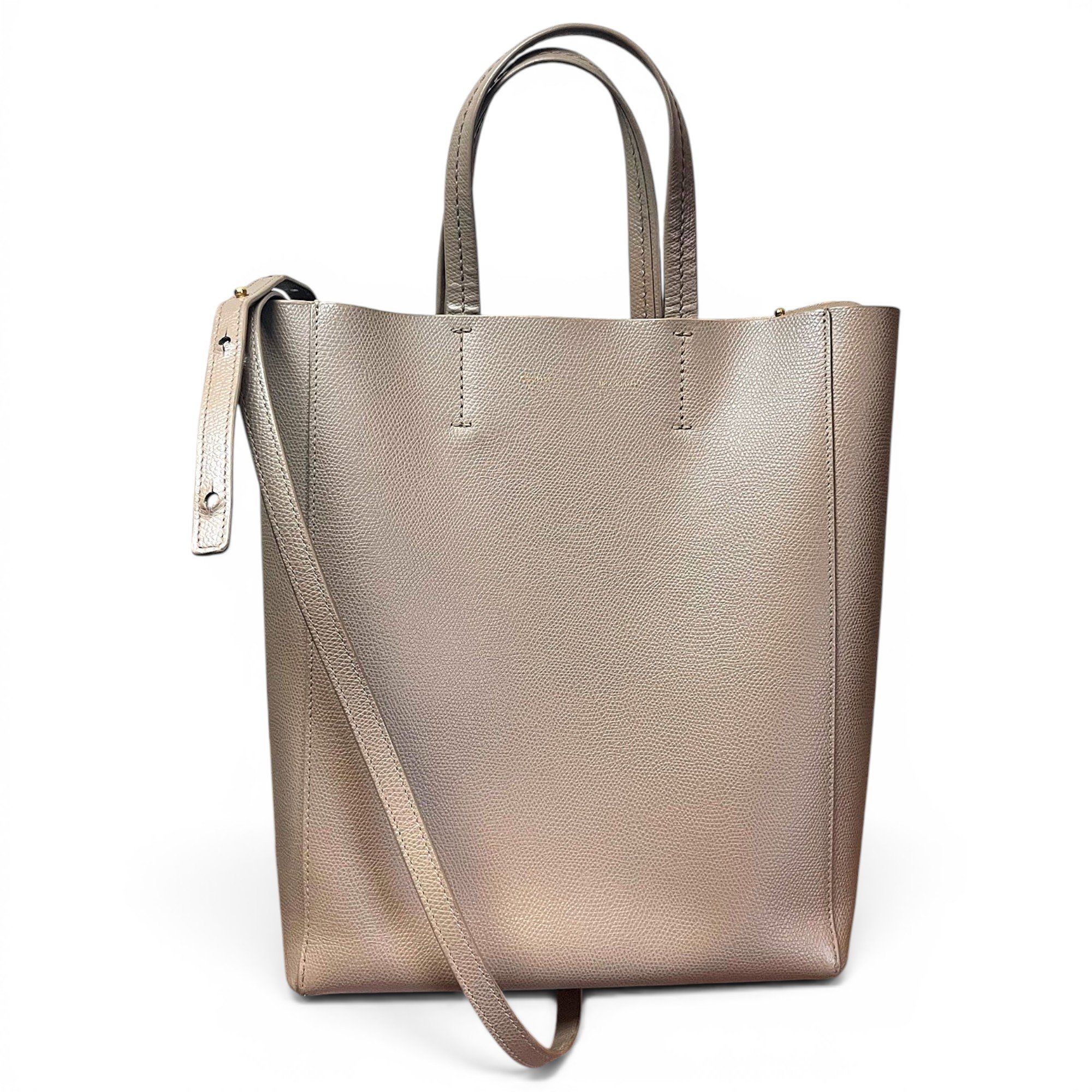 Cabas Vertical leather tote