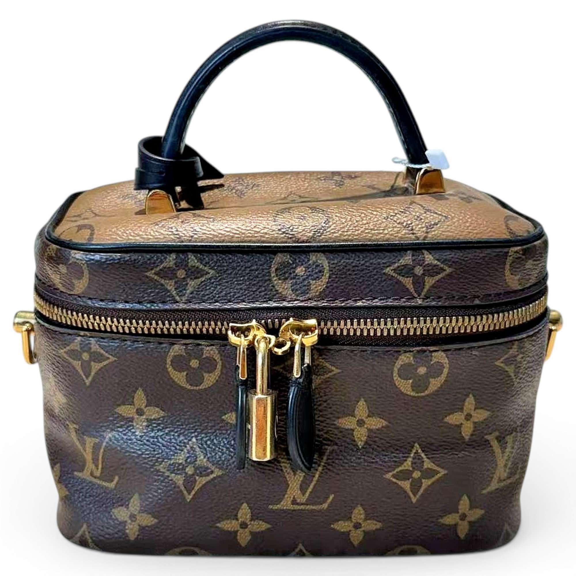 Vanity leather handbag