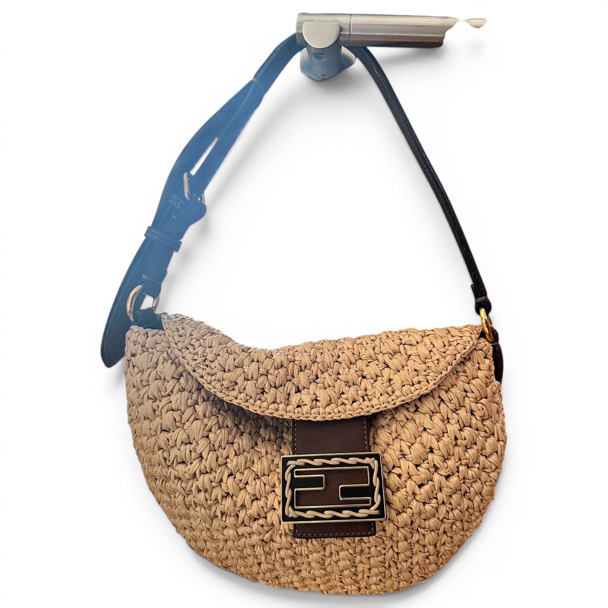 Croissant leather handbag
