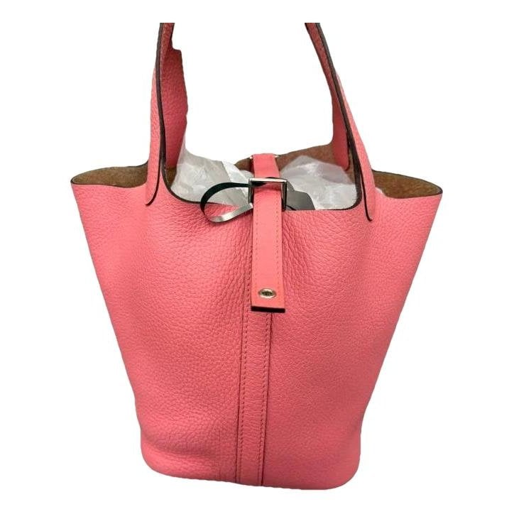 Hermes Picotin Handbag Clemence Leather 2017