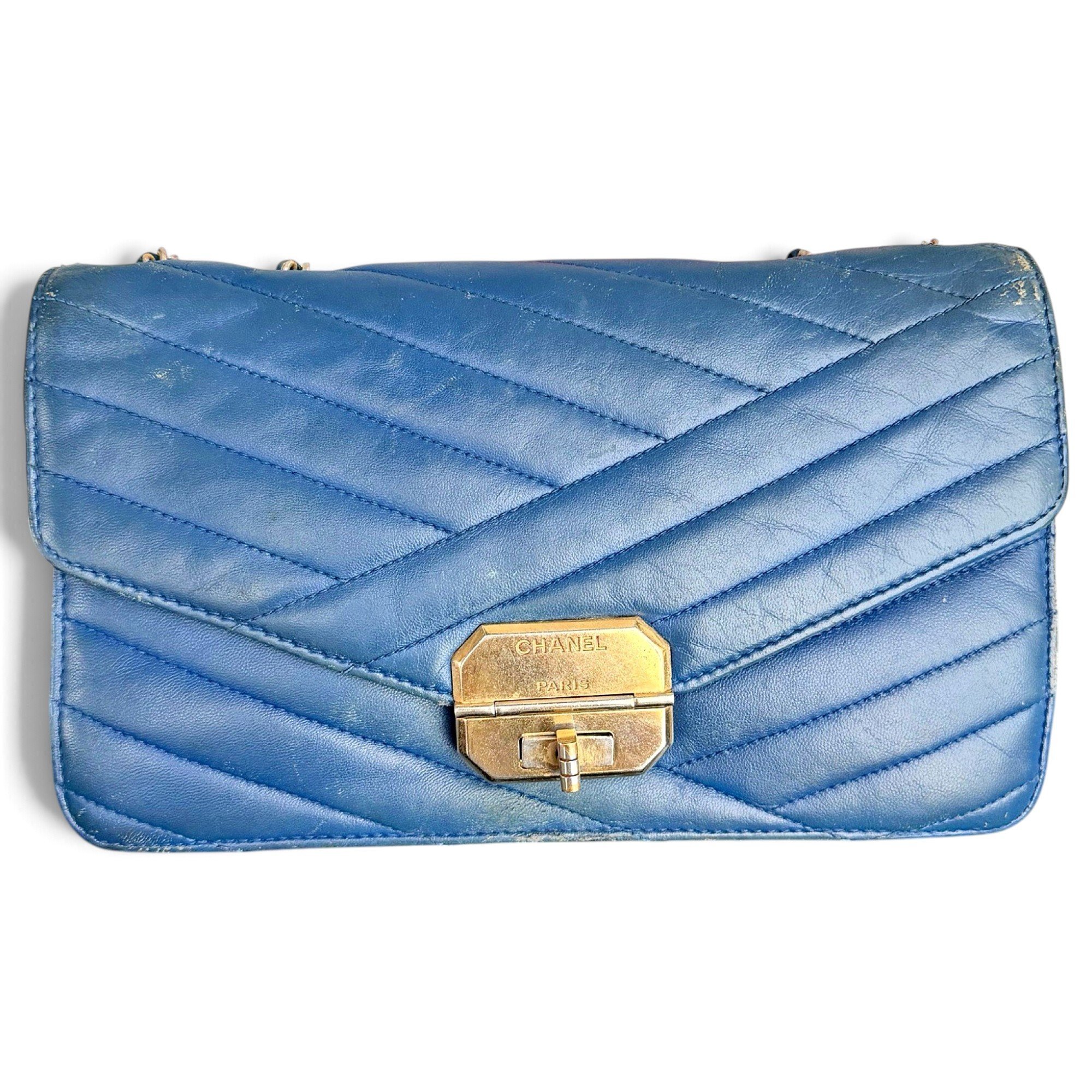Trendy CC leather handbag