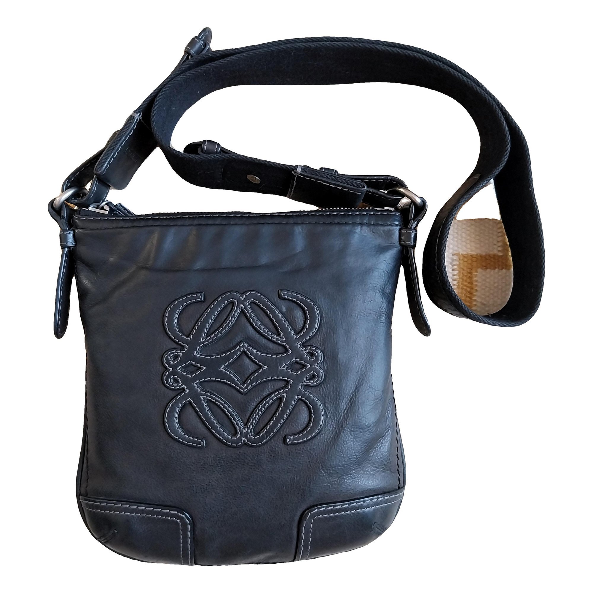 Anagram leather crossbody bag
