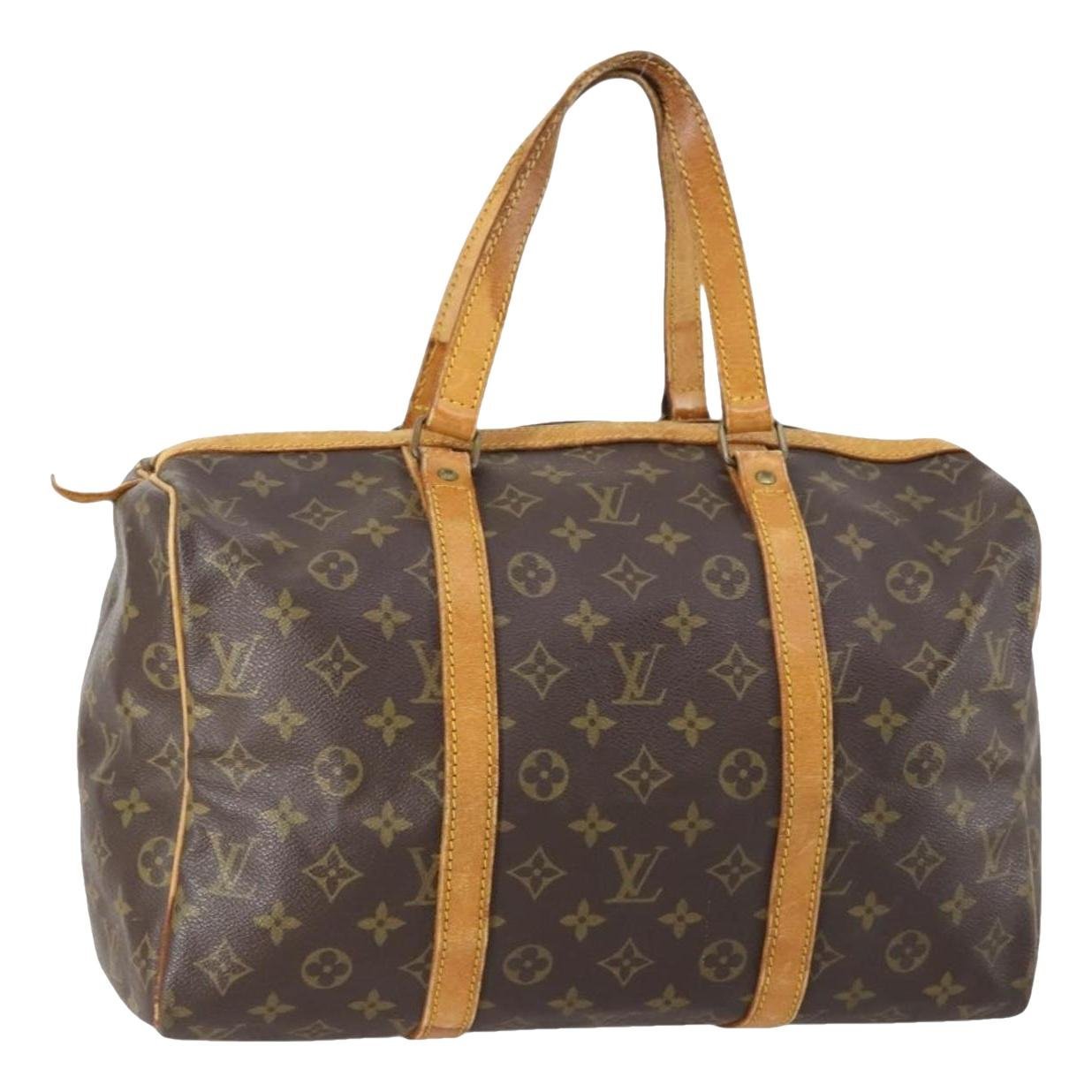 Sac souple leather travel bag