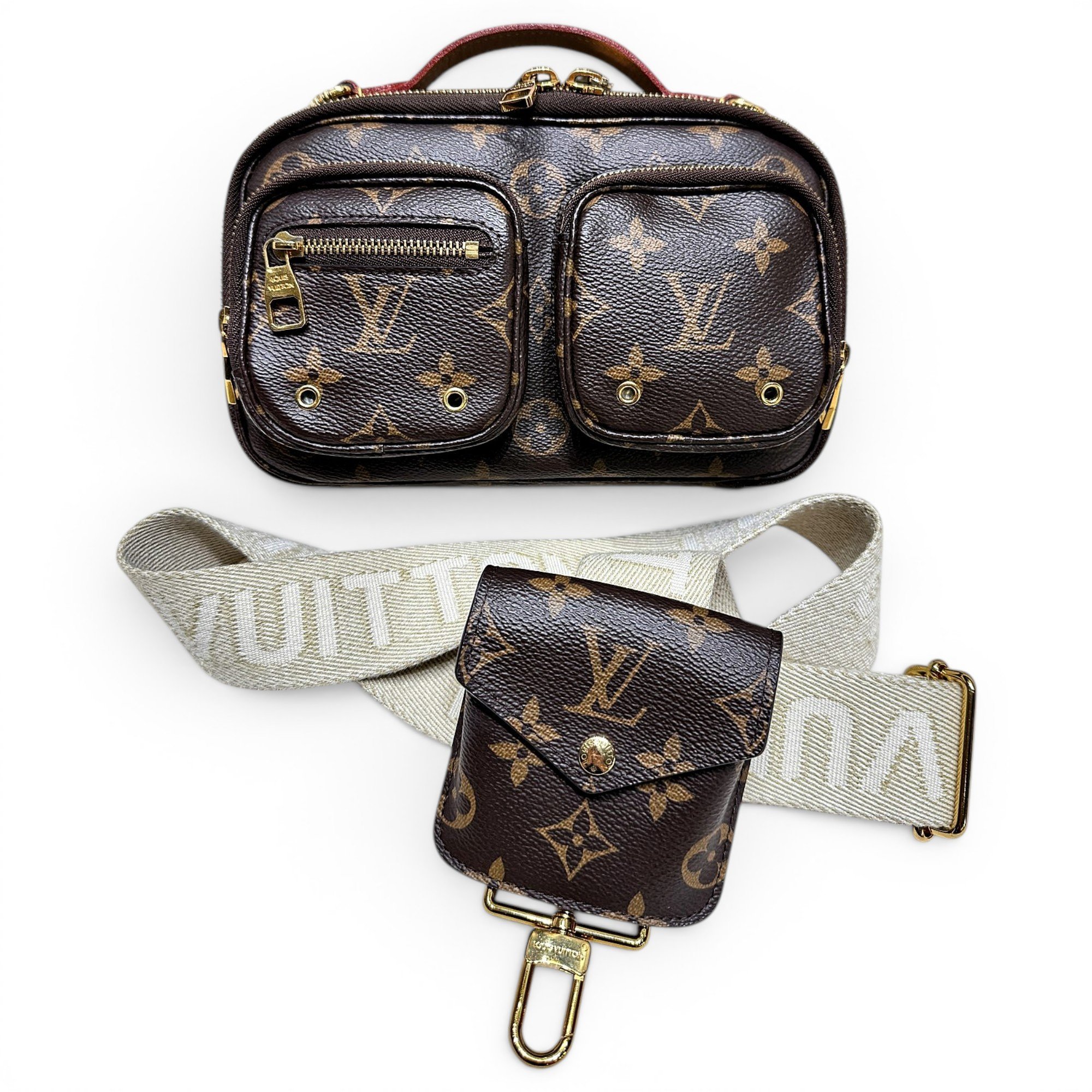 Croisé Utility leather handbag