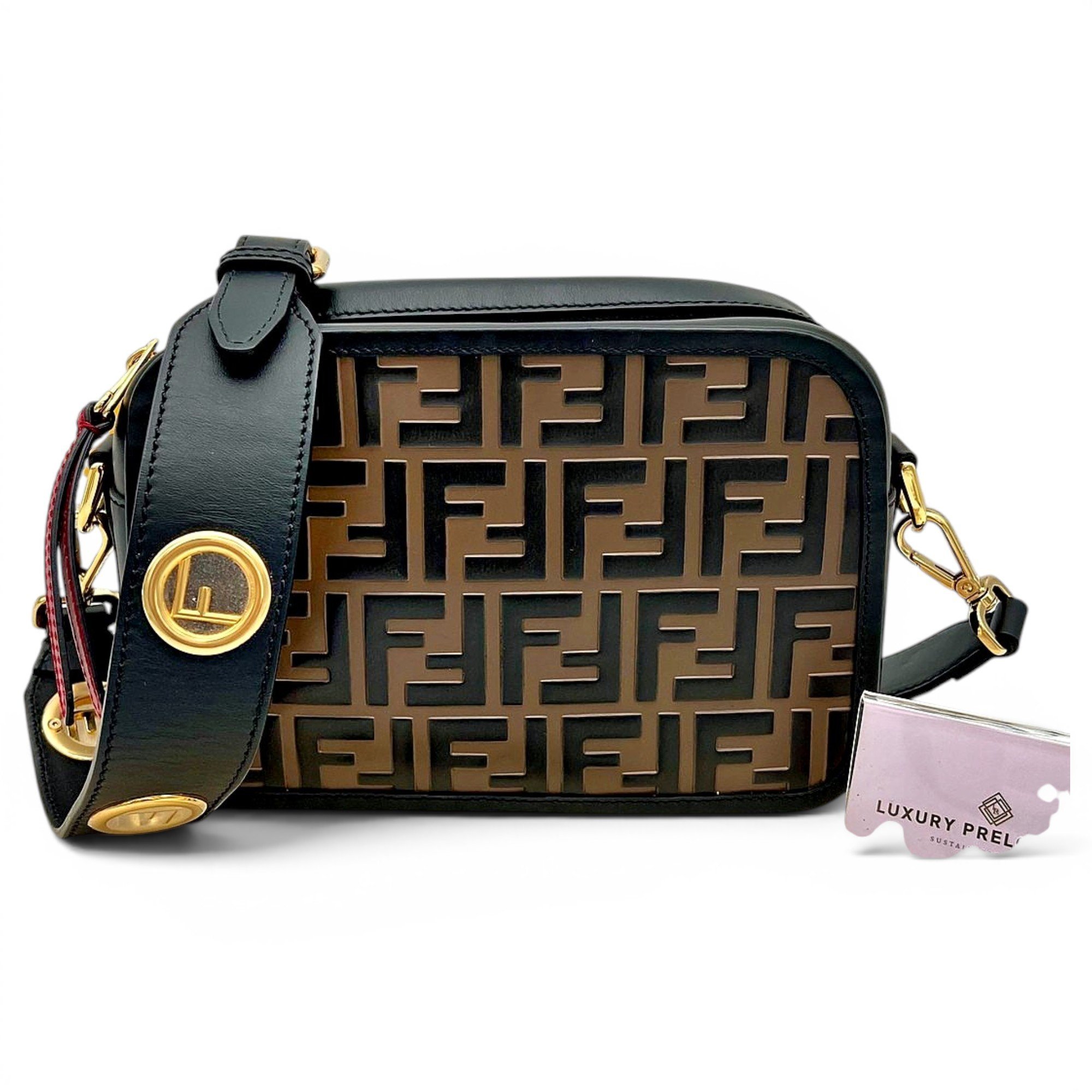 Camera case leather crossbody bag