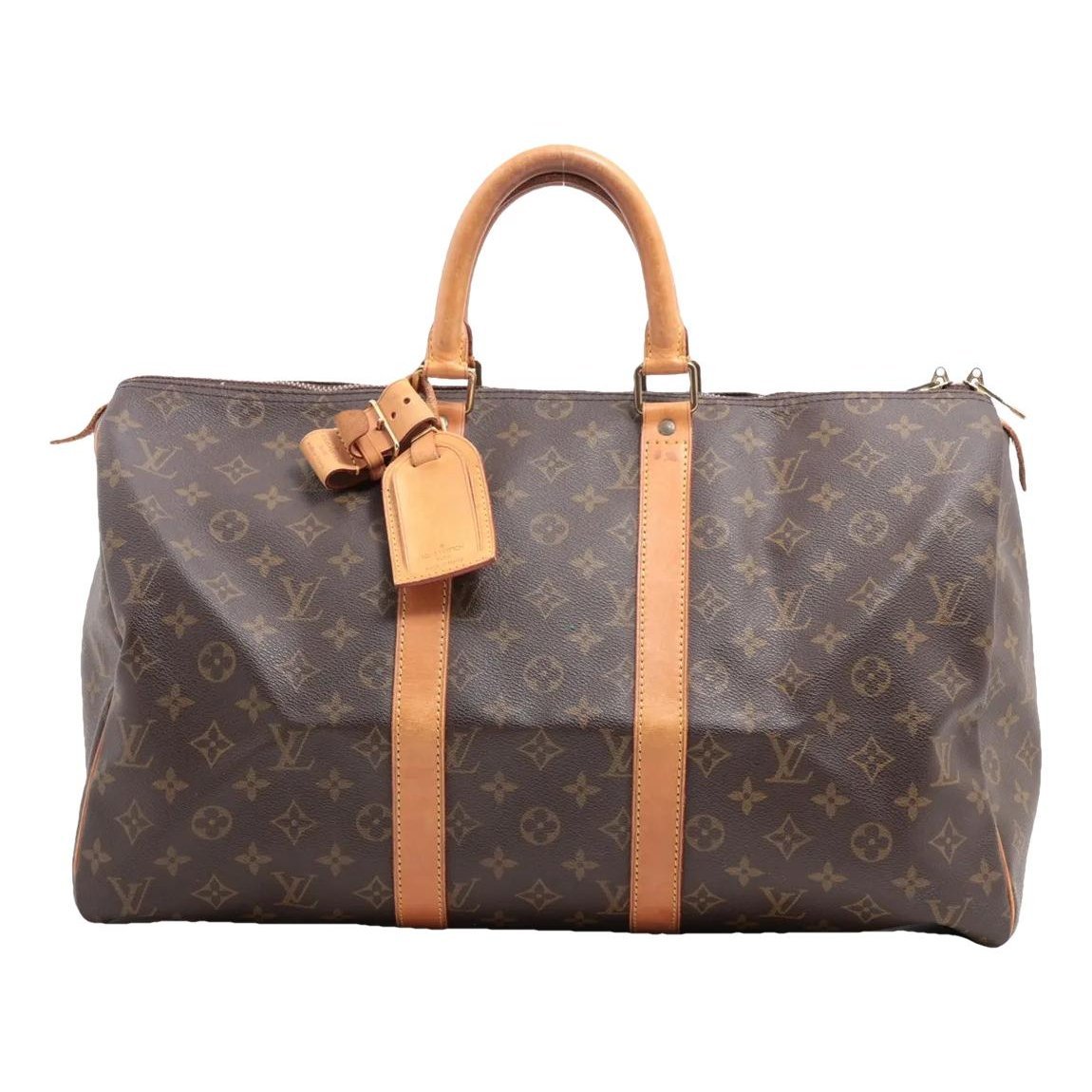 Keepall leather travel bag