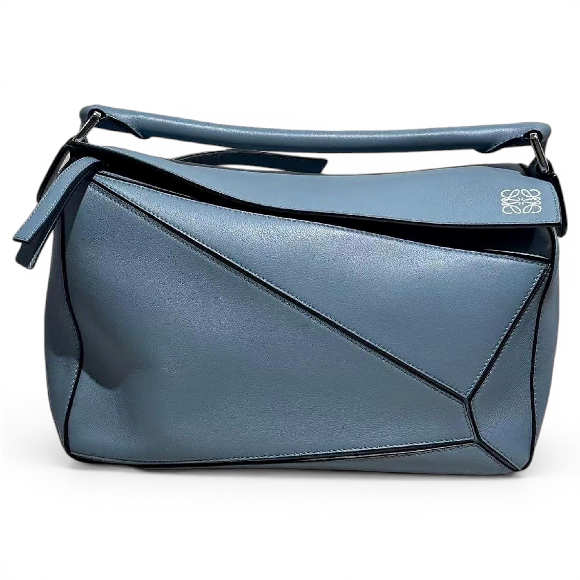 Puzzle leather handbag