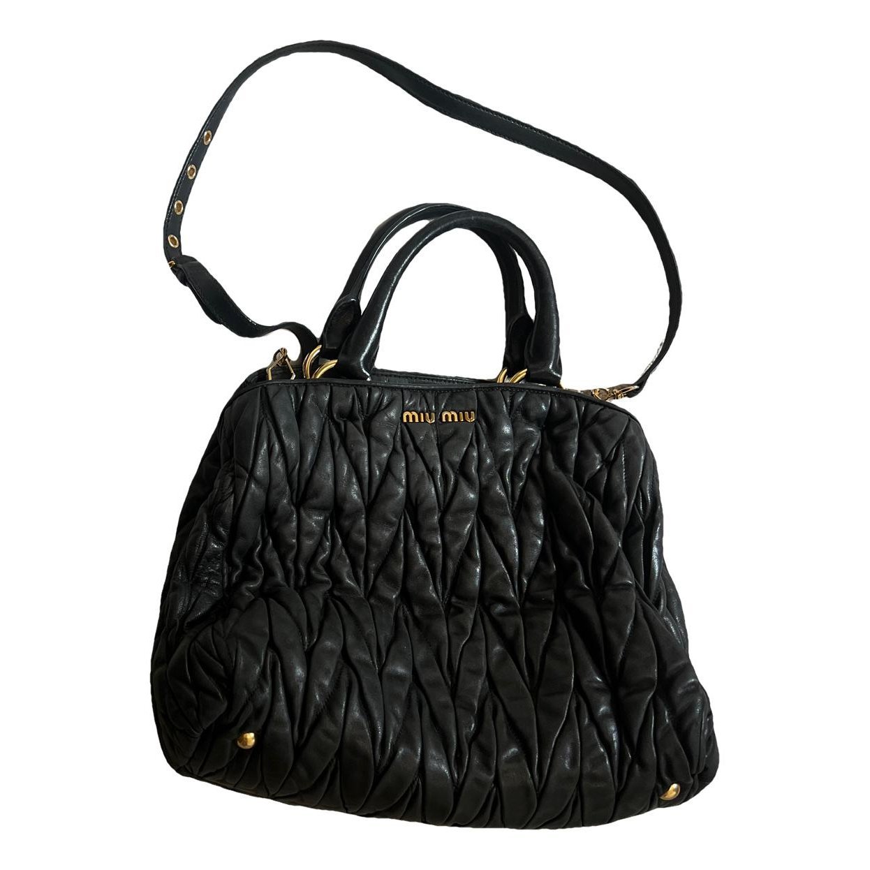 Matelassé leather handbag
