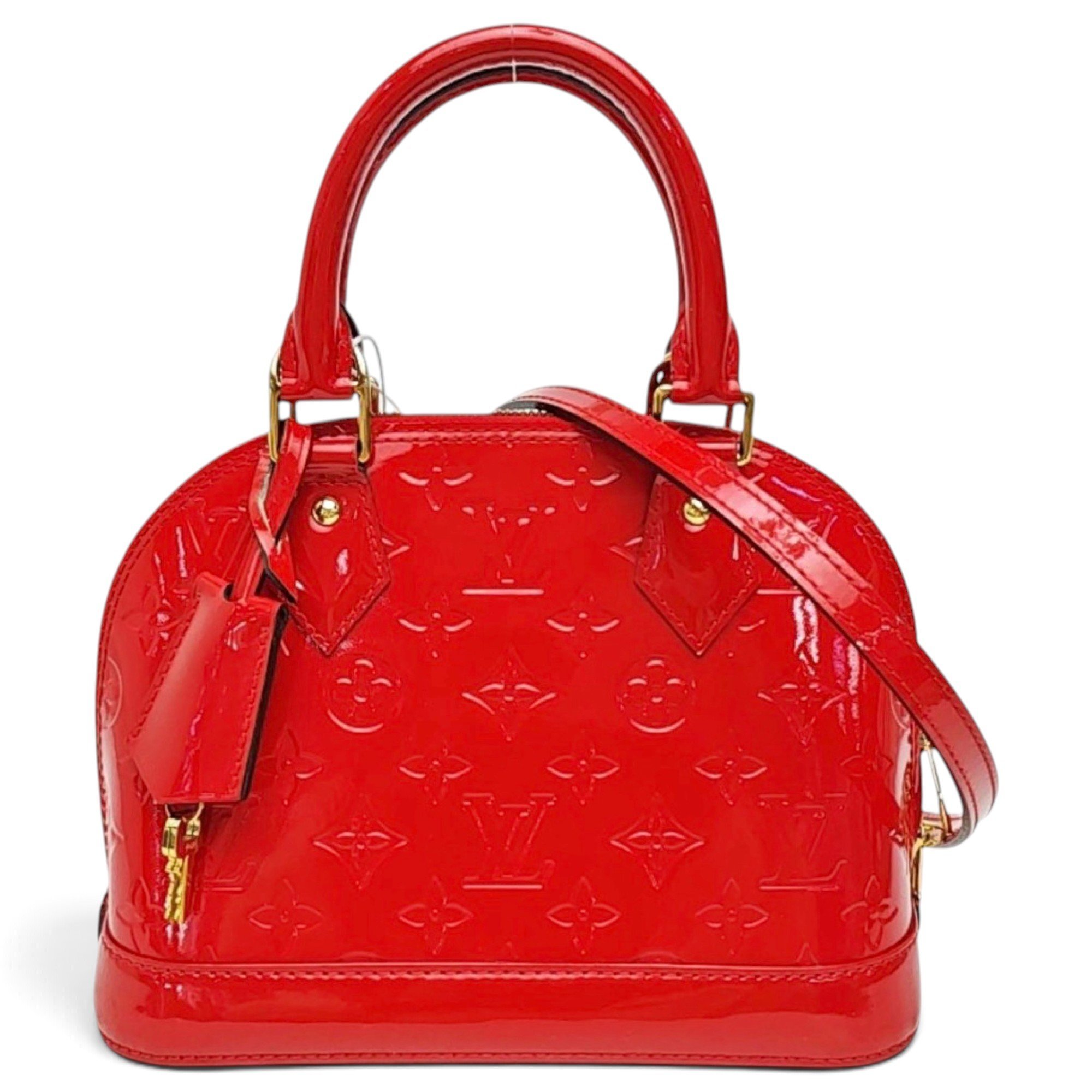 Louis Vuitton Alma BB patent leather handbag