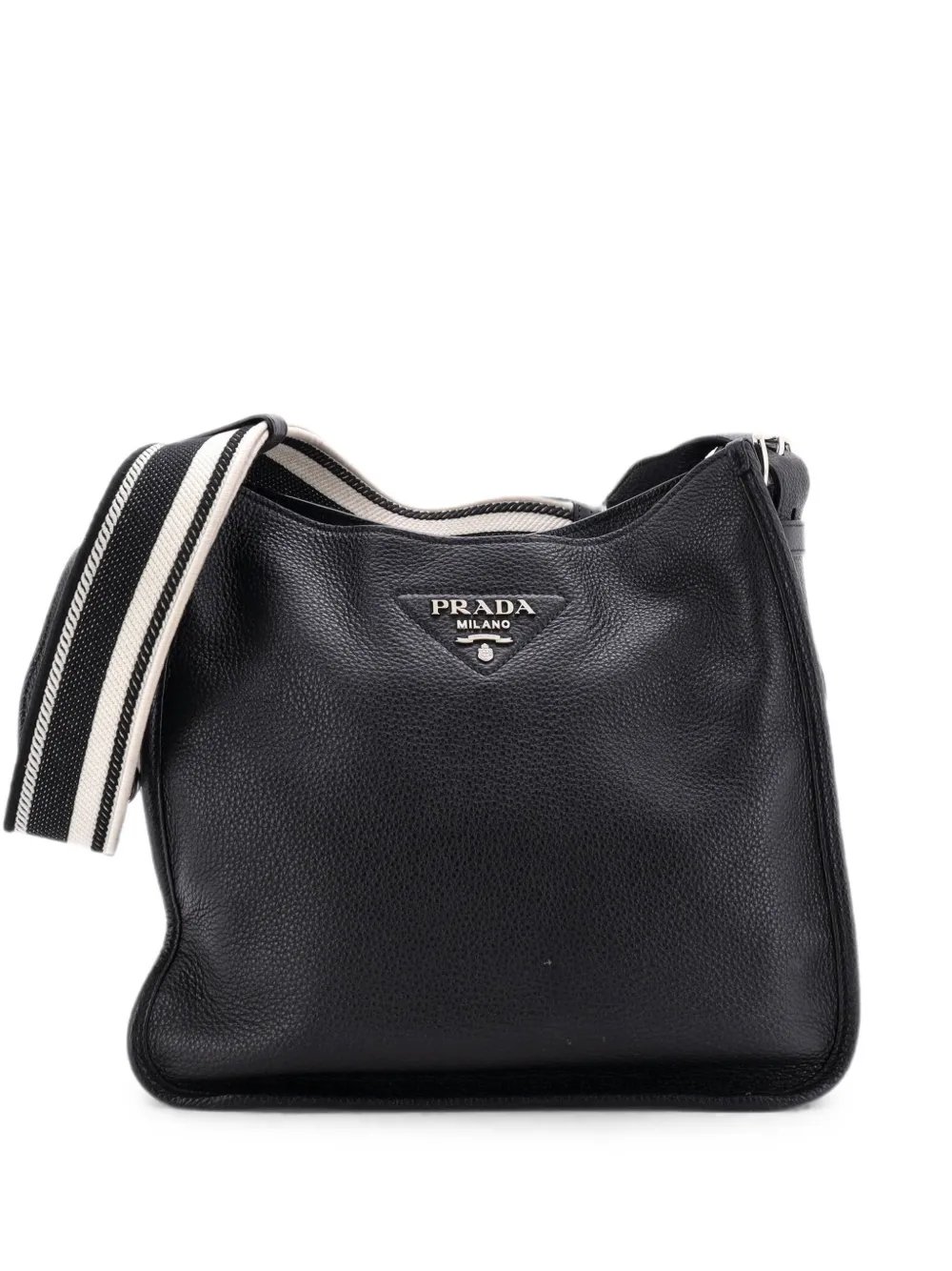 Logo Strap Leather Medium hobo bag