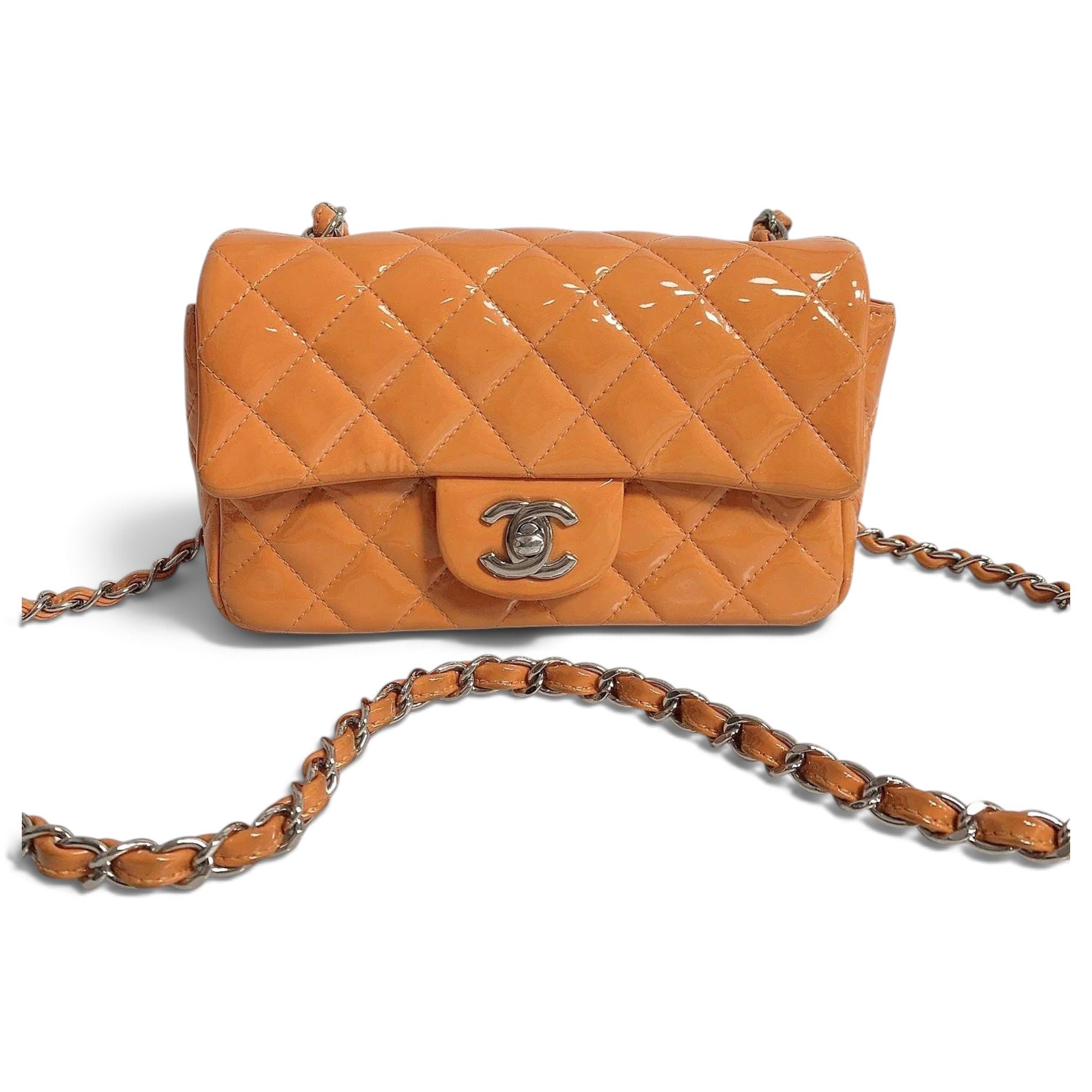 Patent leather handbag