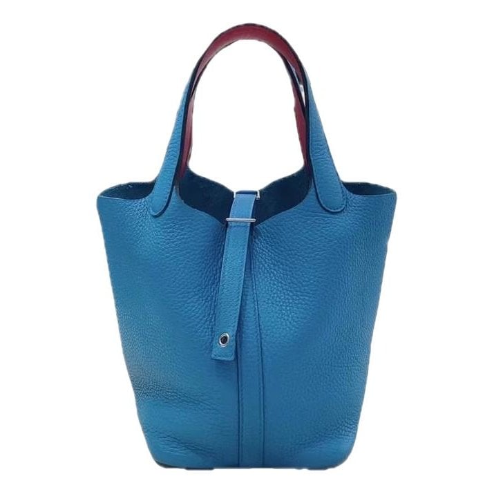 Hermes Picotin 18 Handbag Rose Mexico Clemence Leather 2535