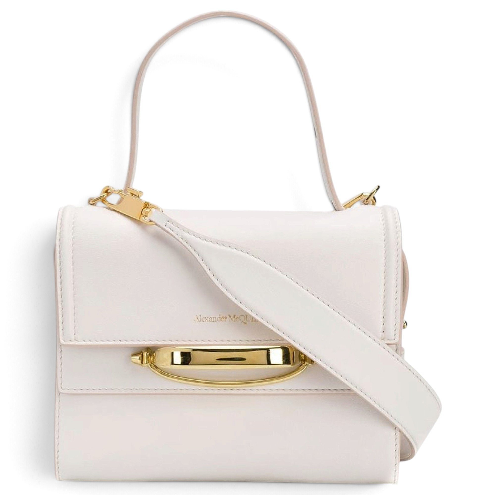 Knuckle leather handbag