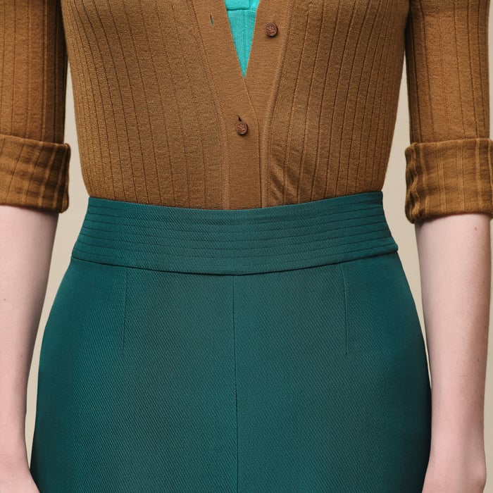 Vert Pin Flared Skirt