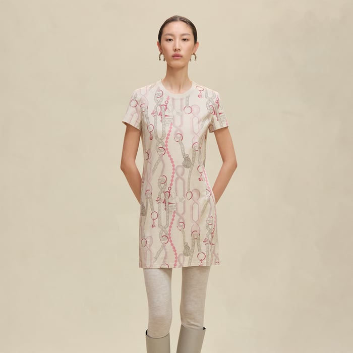 Beige Avoine "Palefroi Remix" Straight Dress