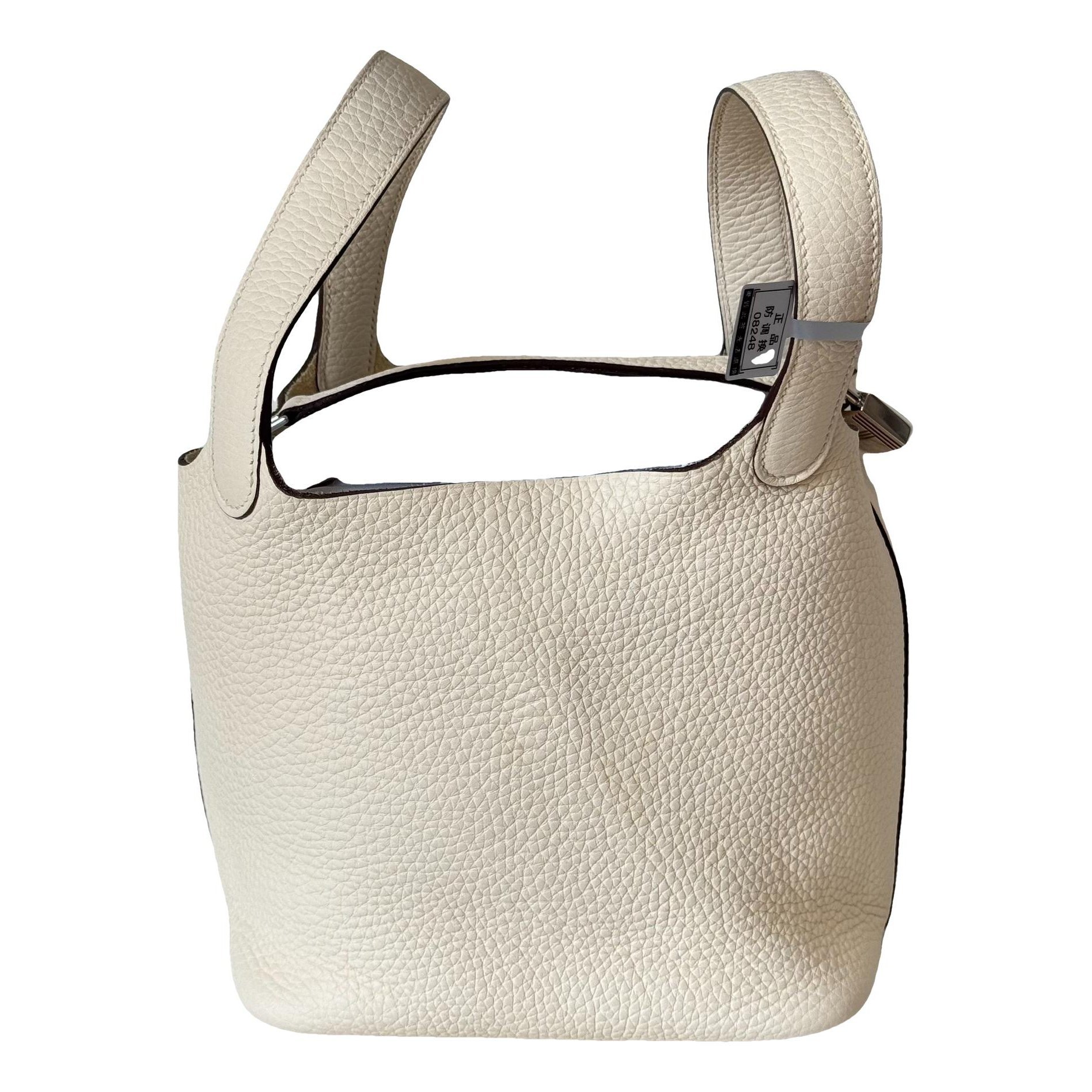 Picotin leather tote