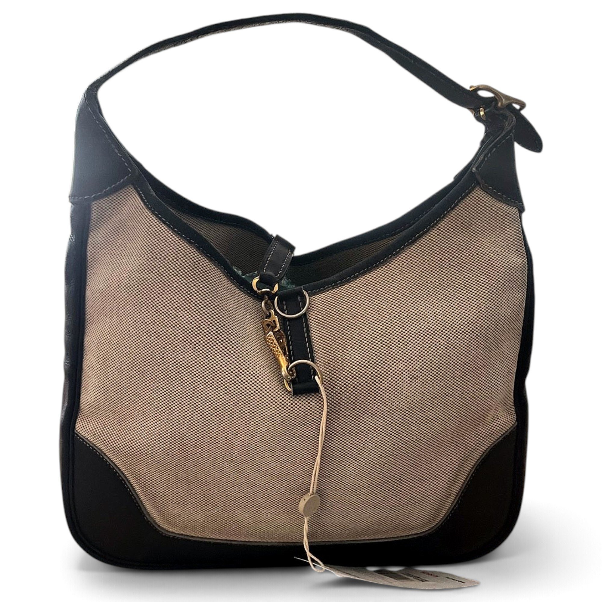 Trim leather handbag