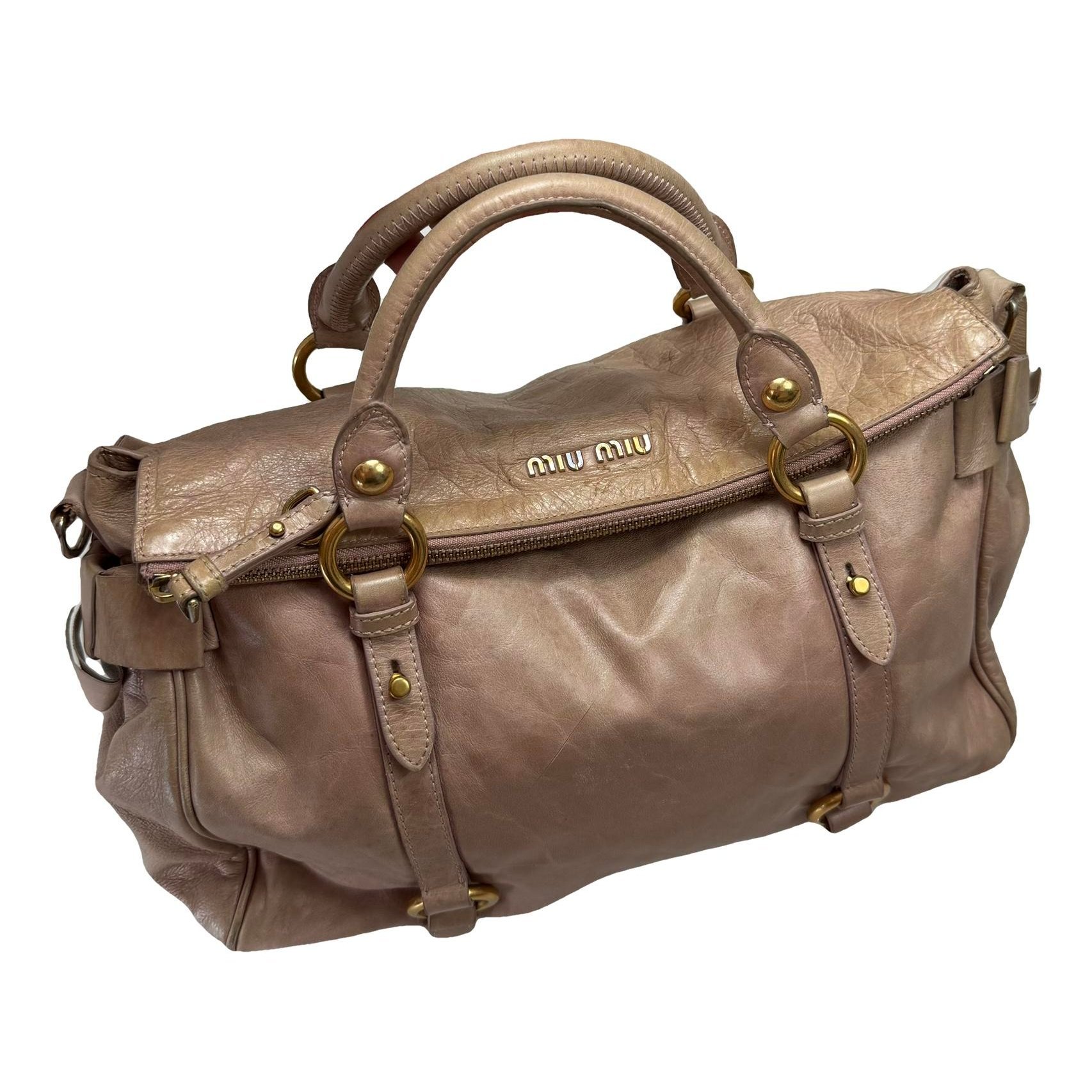 Bow bag leather handbag
