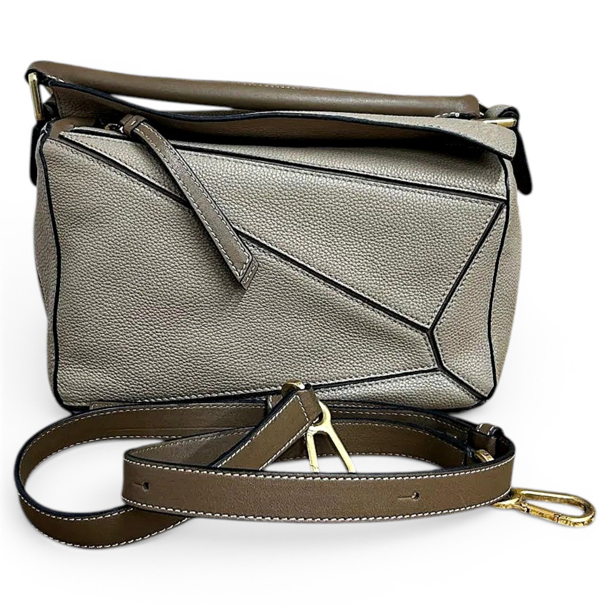 Puzzle leather crossbody bag