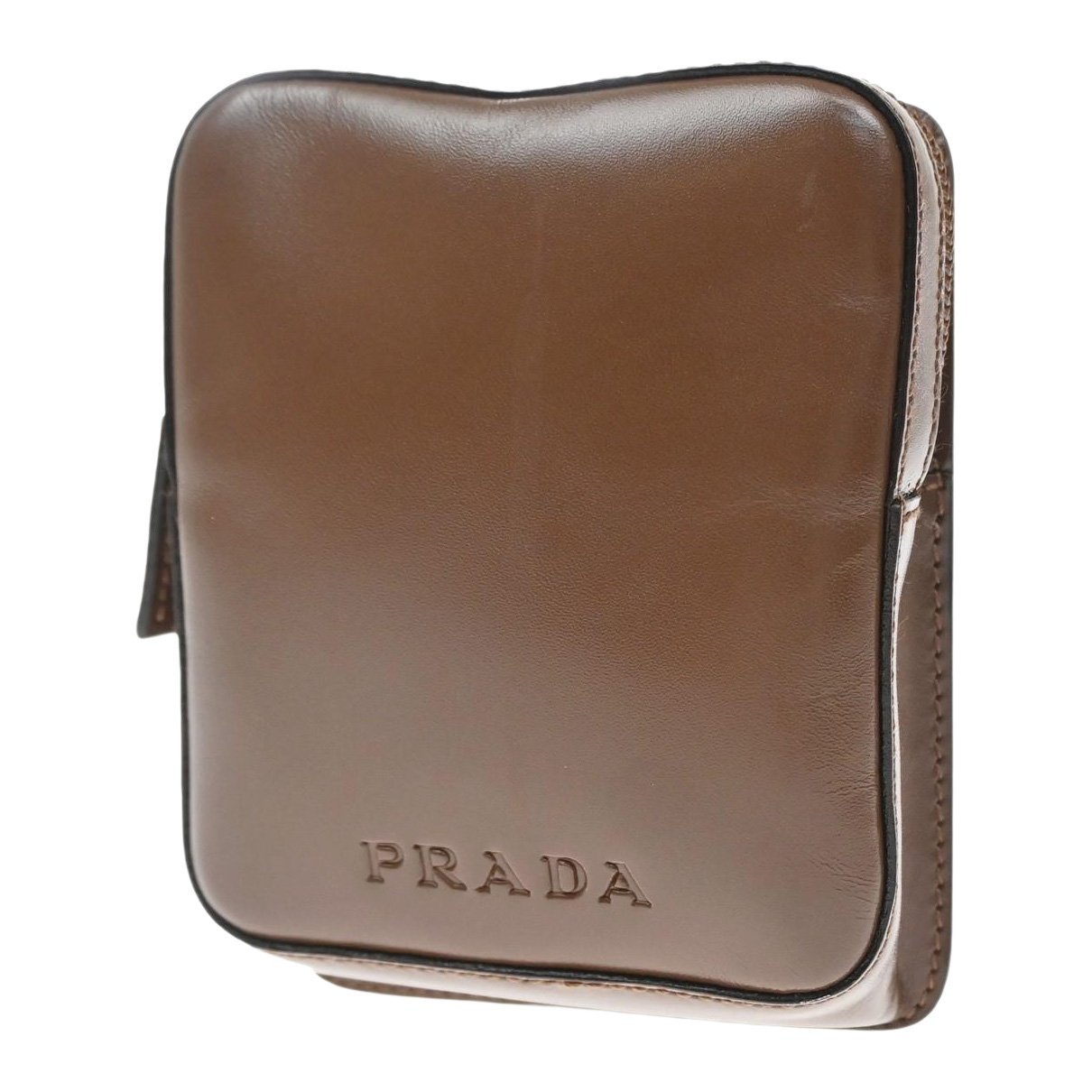 Leather clutch bag