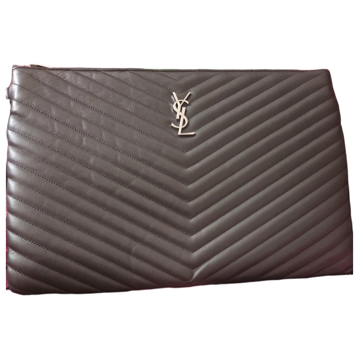 Leather clutch bag
