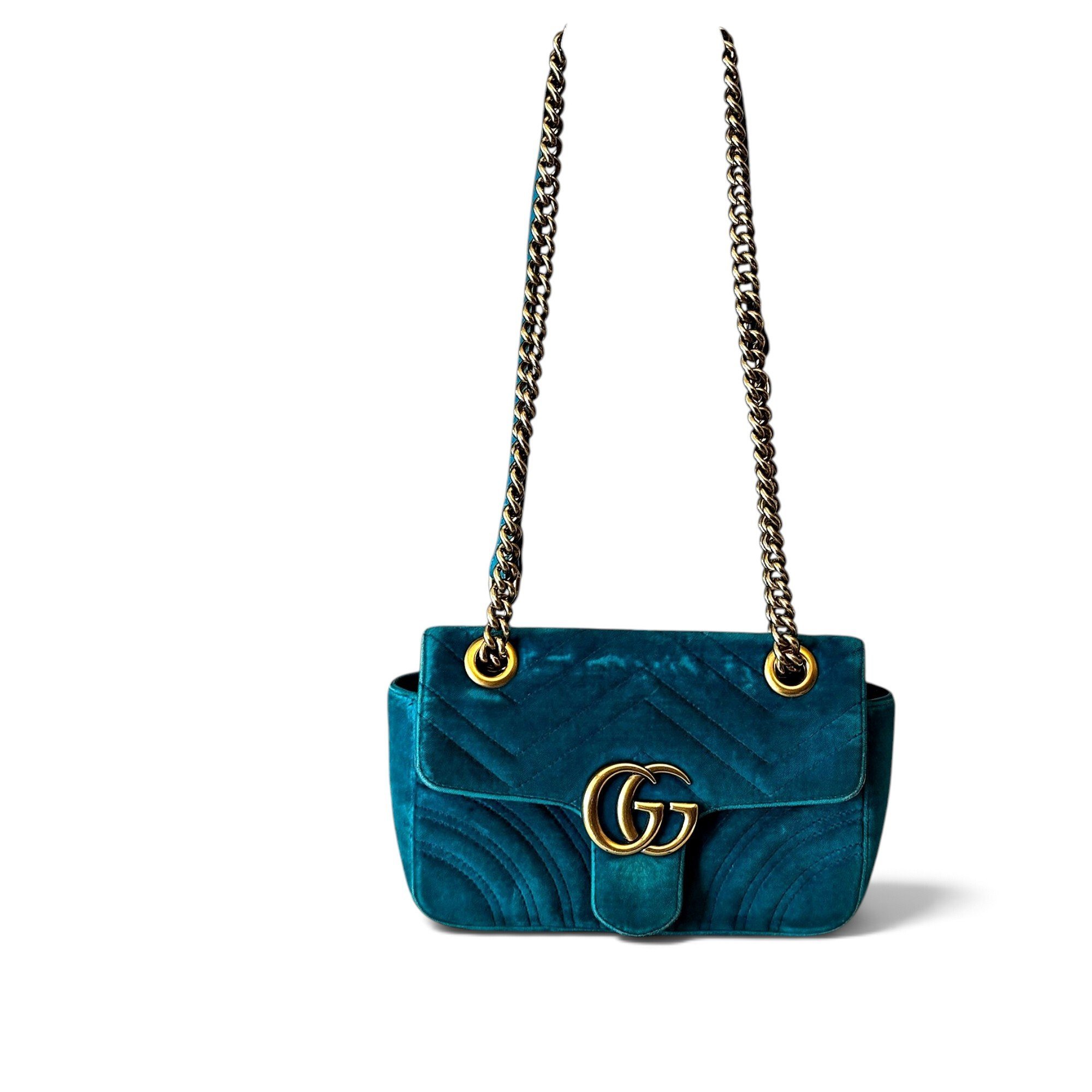 GG Marmont Flap velvet handbag