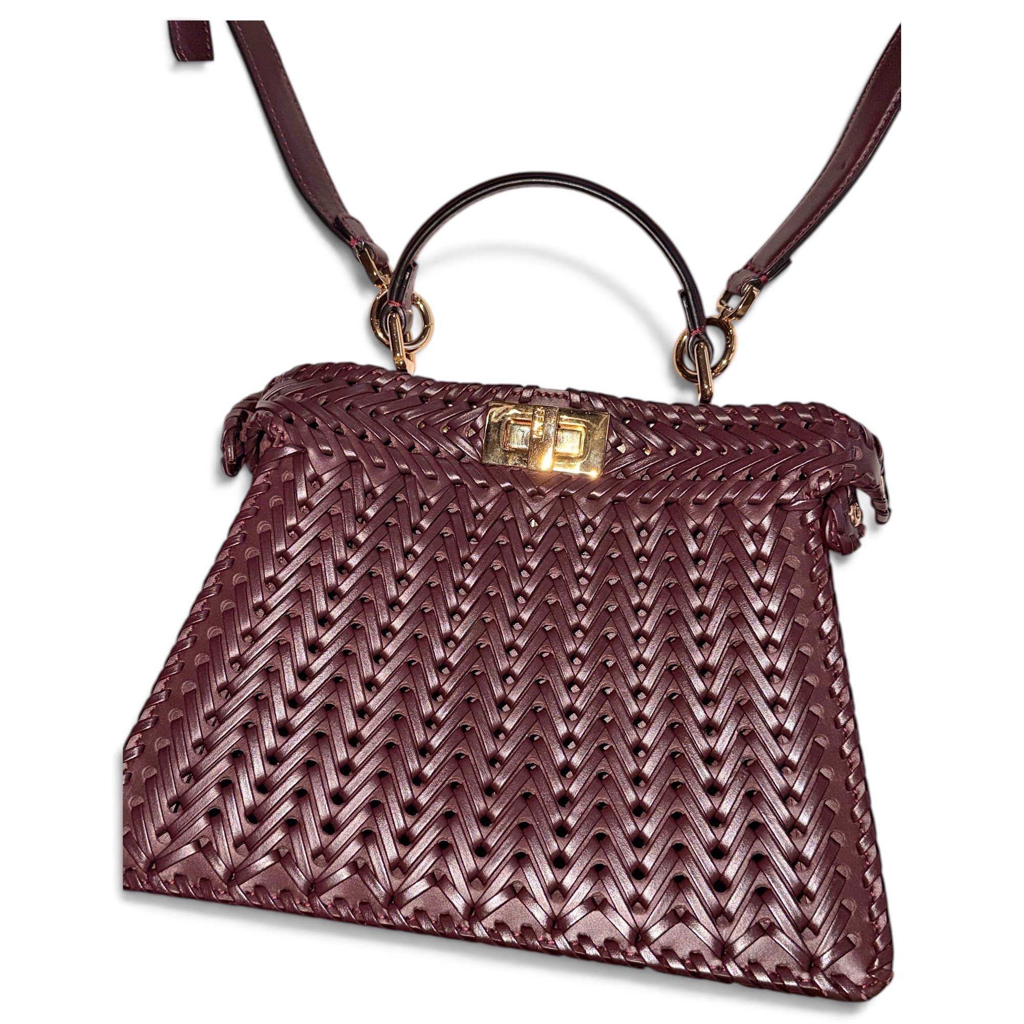 Peekaboo leather handbag
