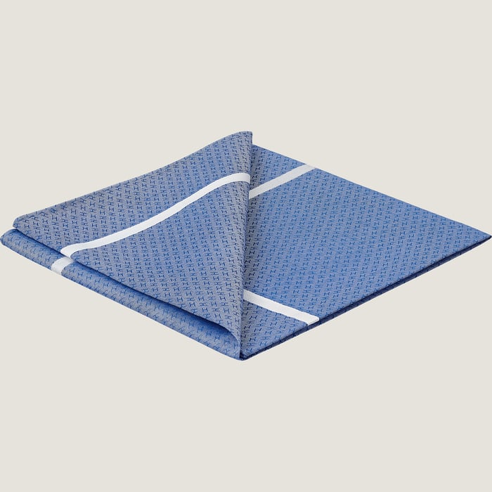 Bleu Jacquard d'H Handkerchief