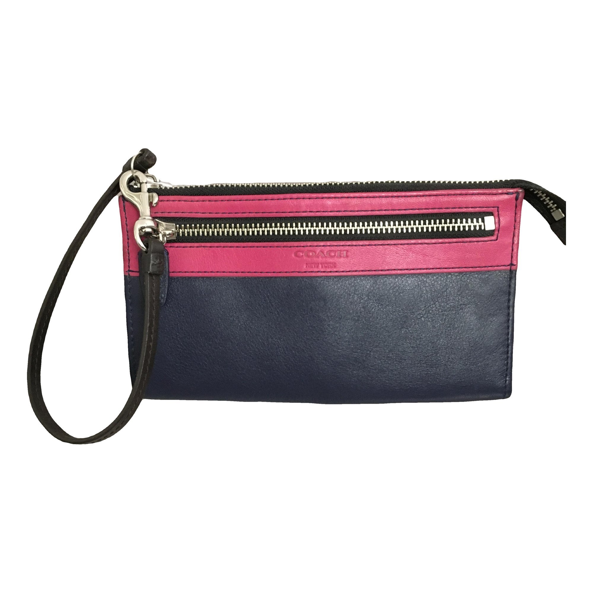 Leather clutch bag