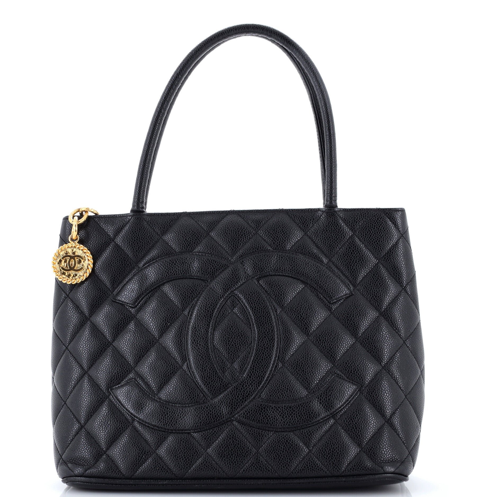 Chanel Medallion Tote Quilted Caviar