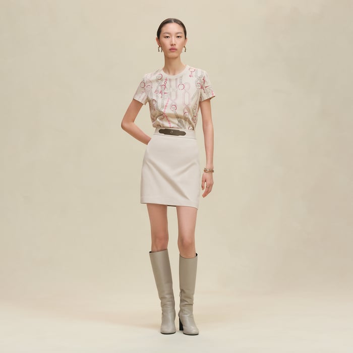 Beige Avoine "Palefroi Remix" Straight T-shirt