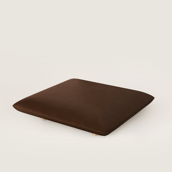 Chocolat Les Necessaires d'Hermès "Carre d'Assise" Low Stool, Low Model