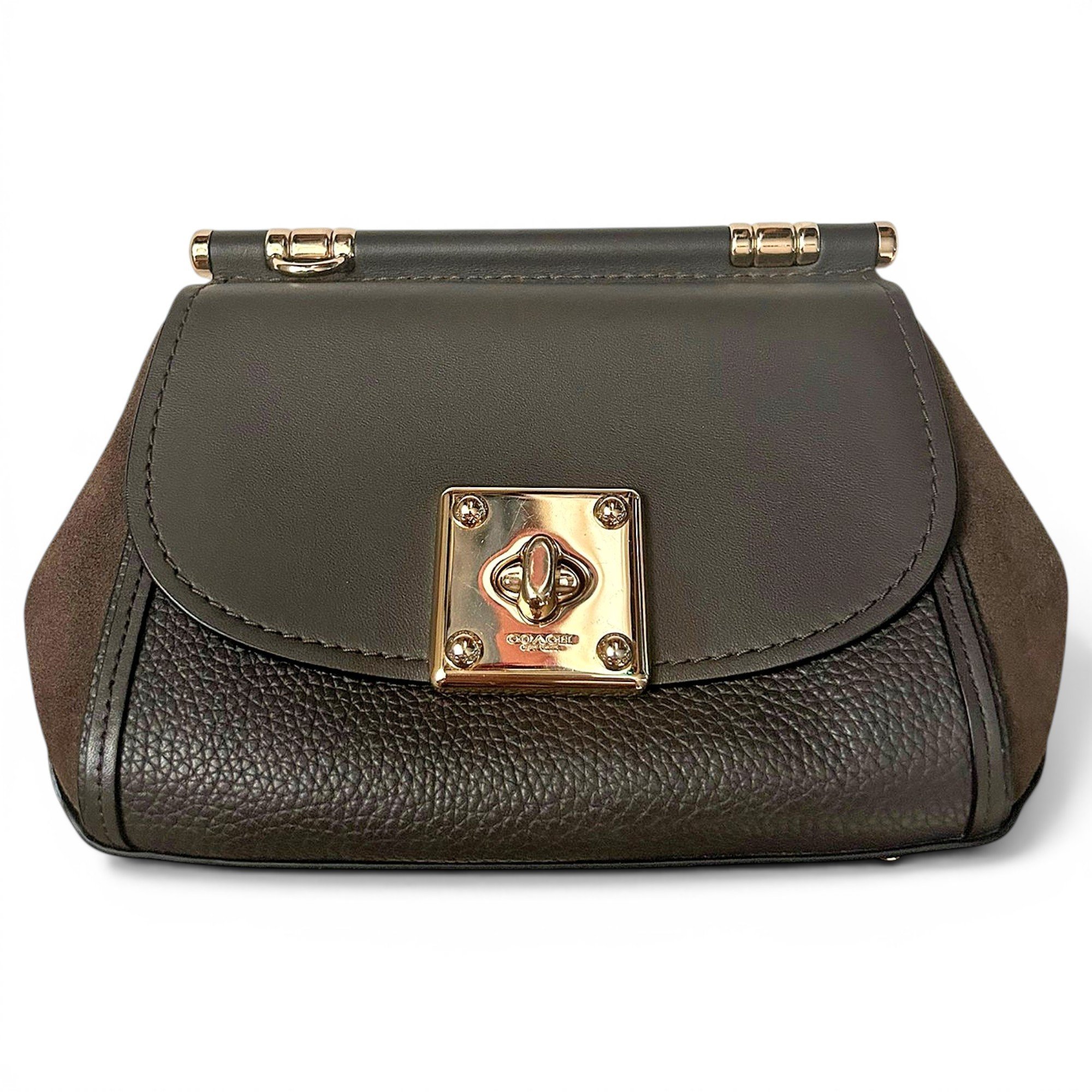 Leather clutch bag