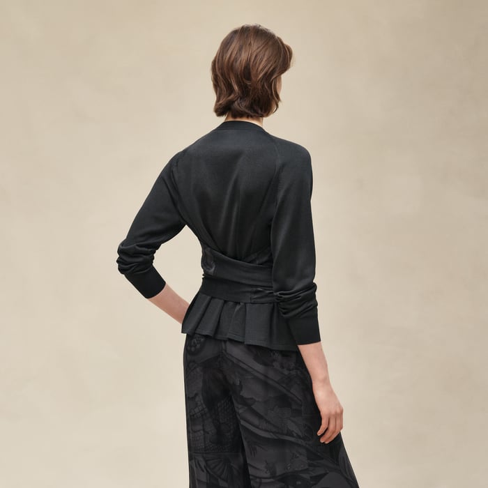 Noir "Soleil De Soie Poudre" Long-sleeve Sweater