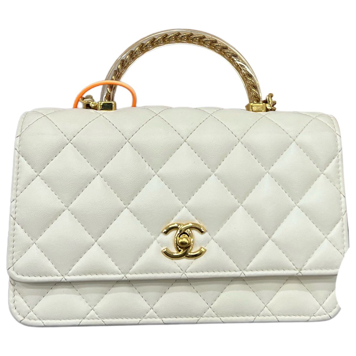 Trendy CC Wallet on Chain leather handbag