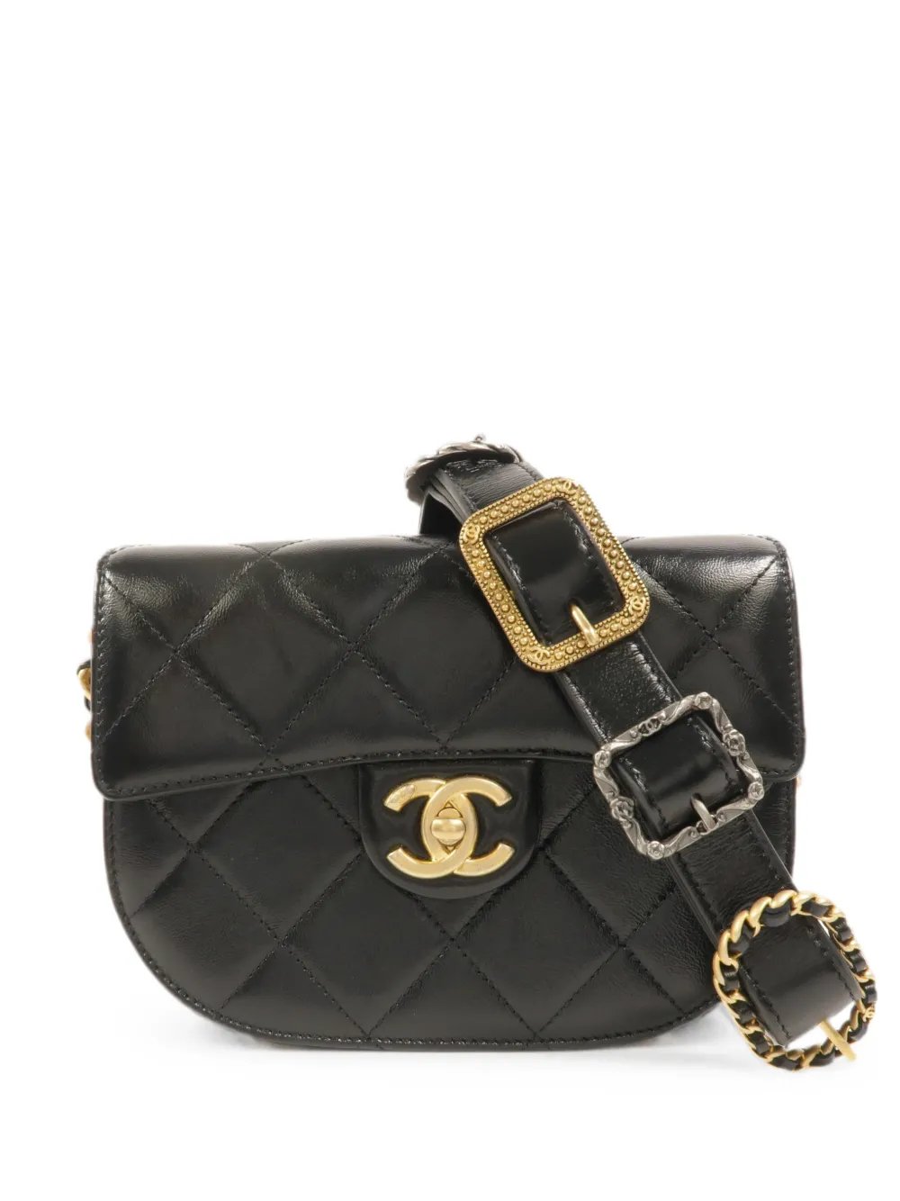 CC turn-lock shoulder bag